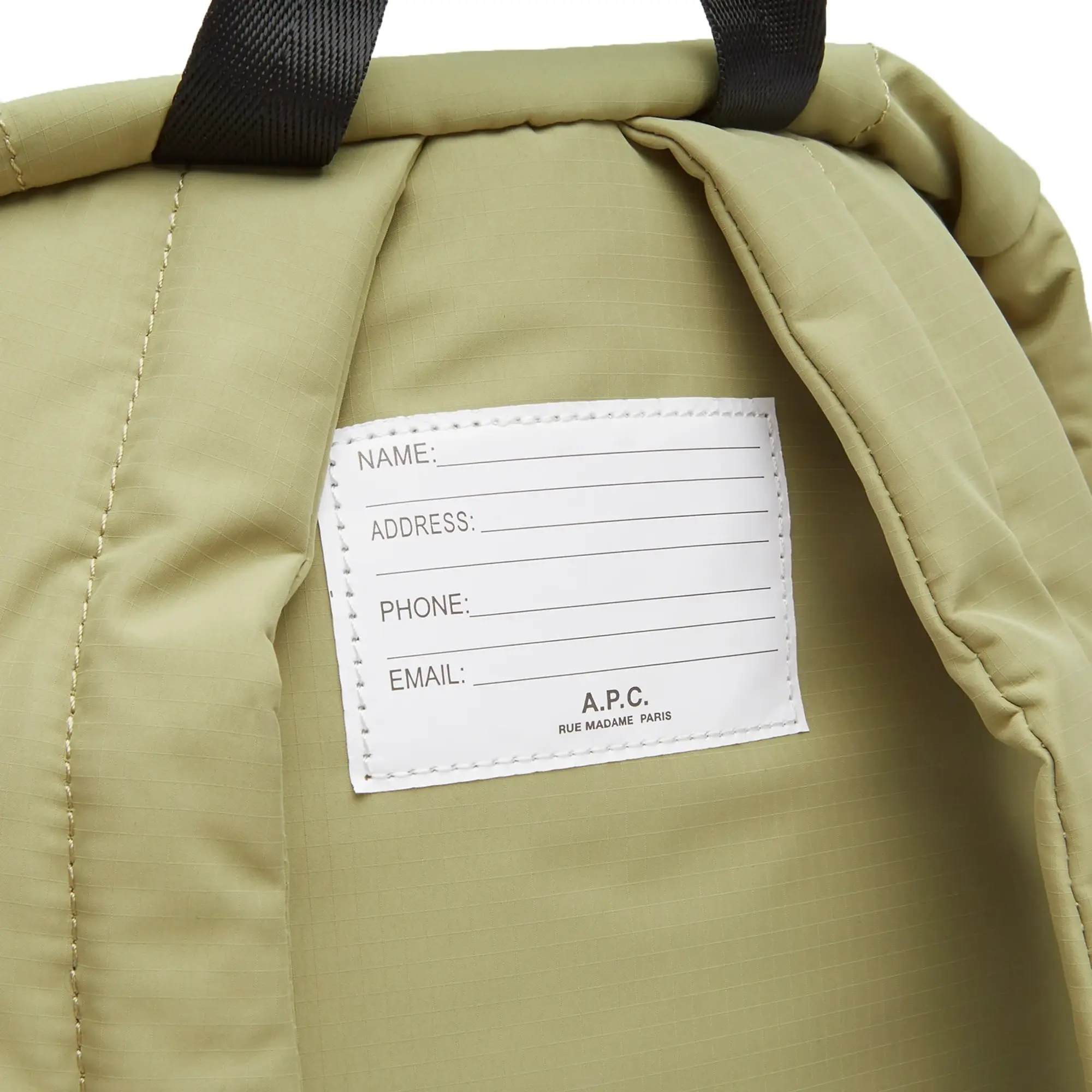 A.P.C. Men's Trek Backpack Green Taupe