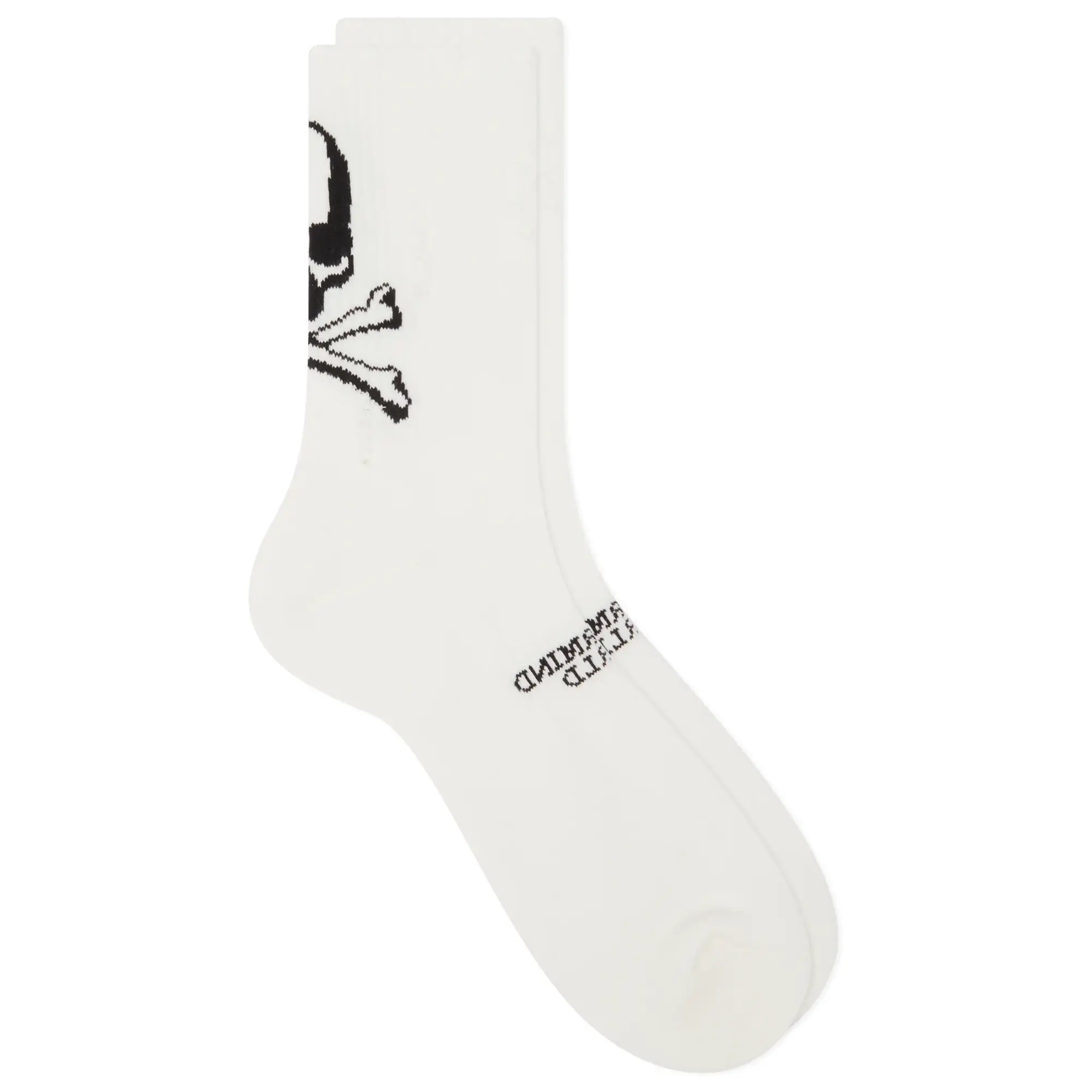 MASTERMIND WORLD Men's Distressed Crew Socks White