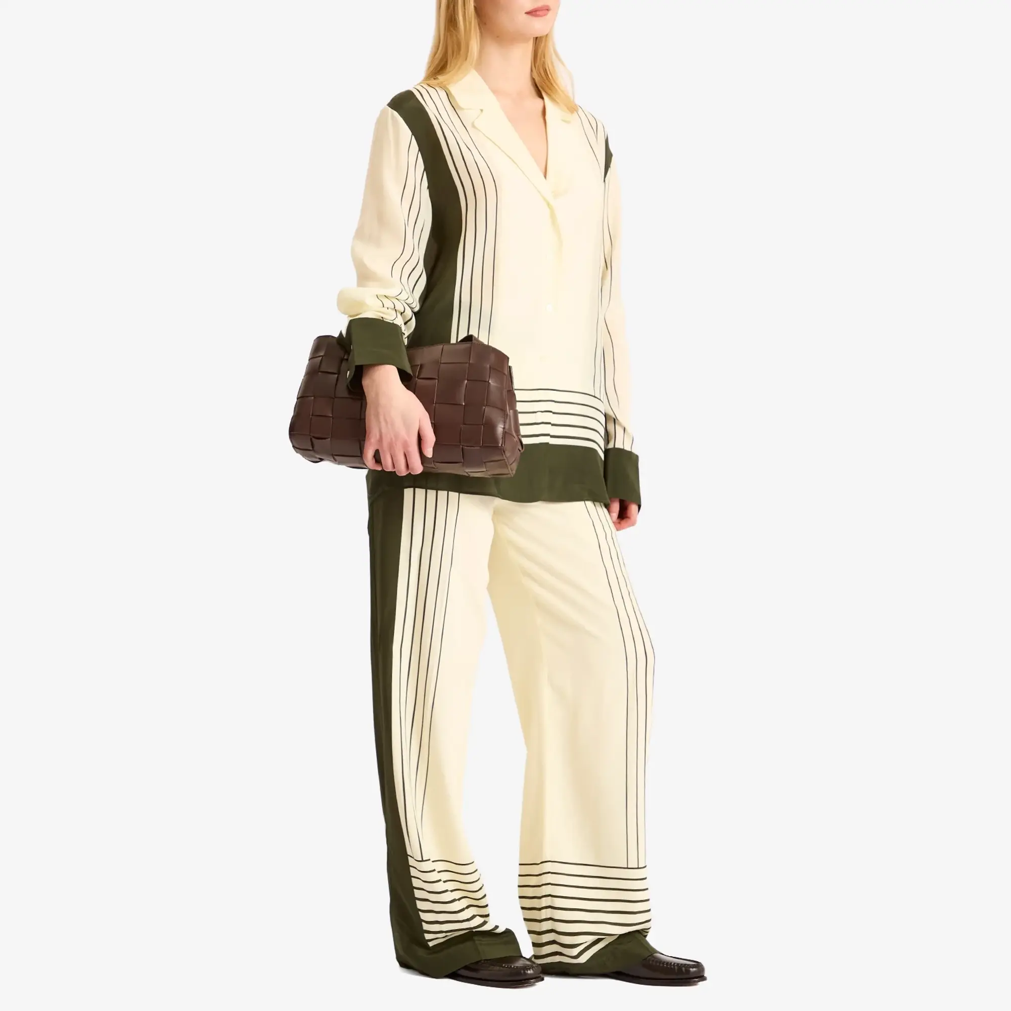 SIR. Women's Leilana Tailored Pants Garden Stripe