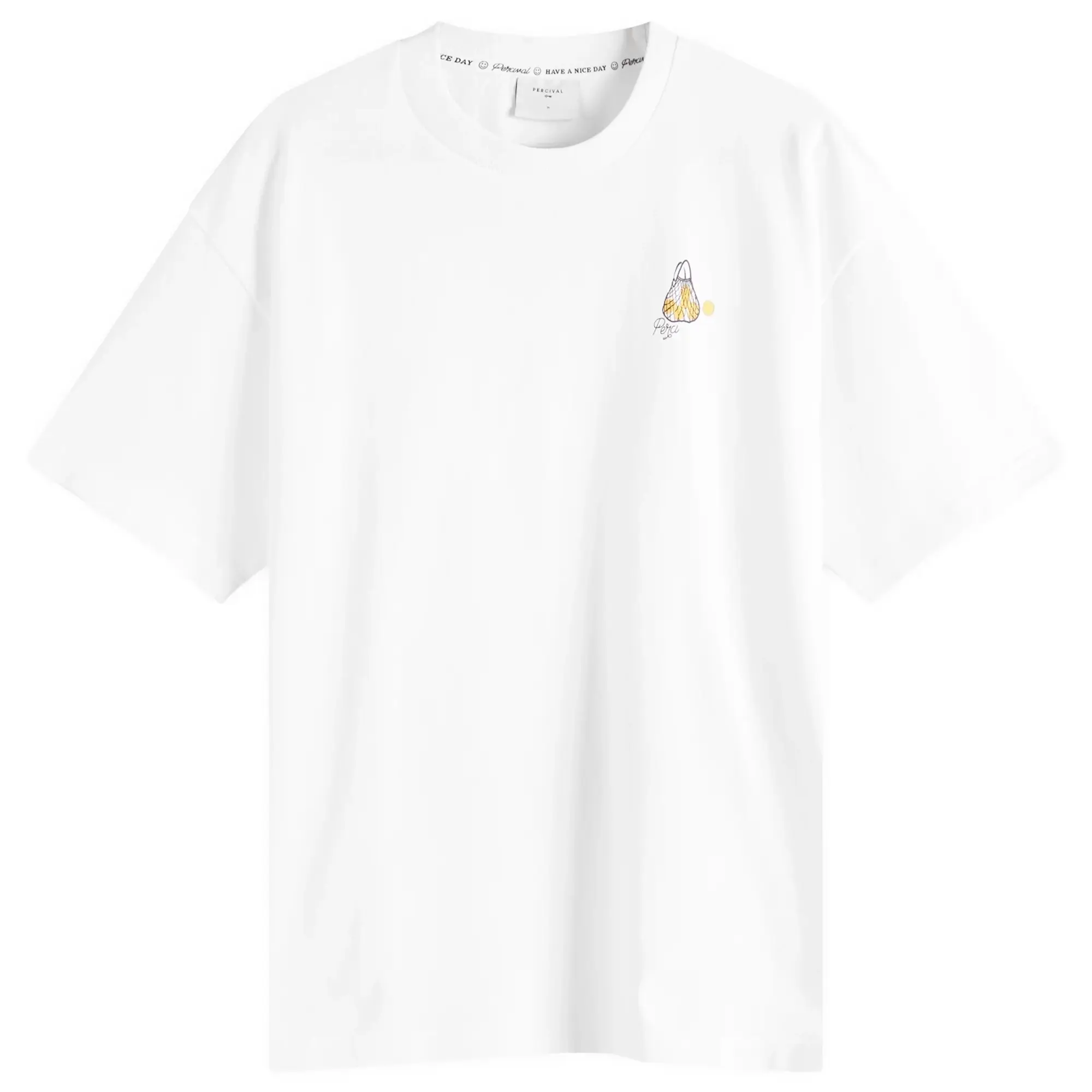 Percival Men's Arancia Oversized T-Shirt White