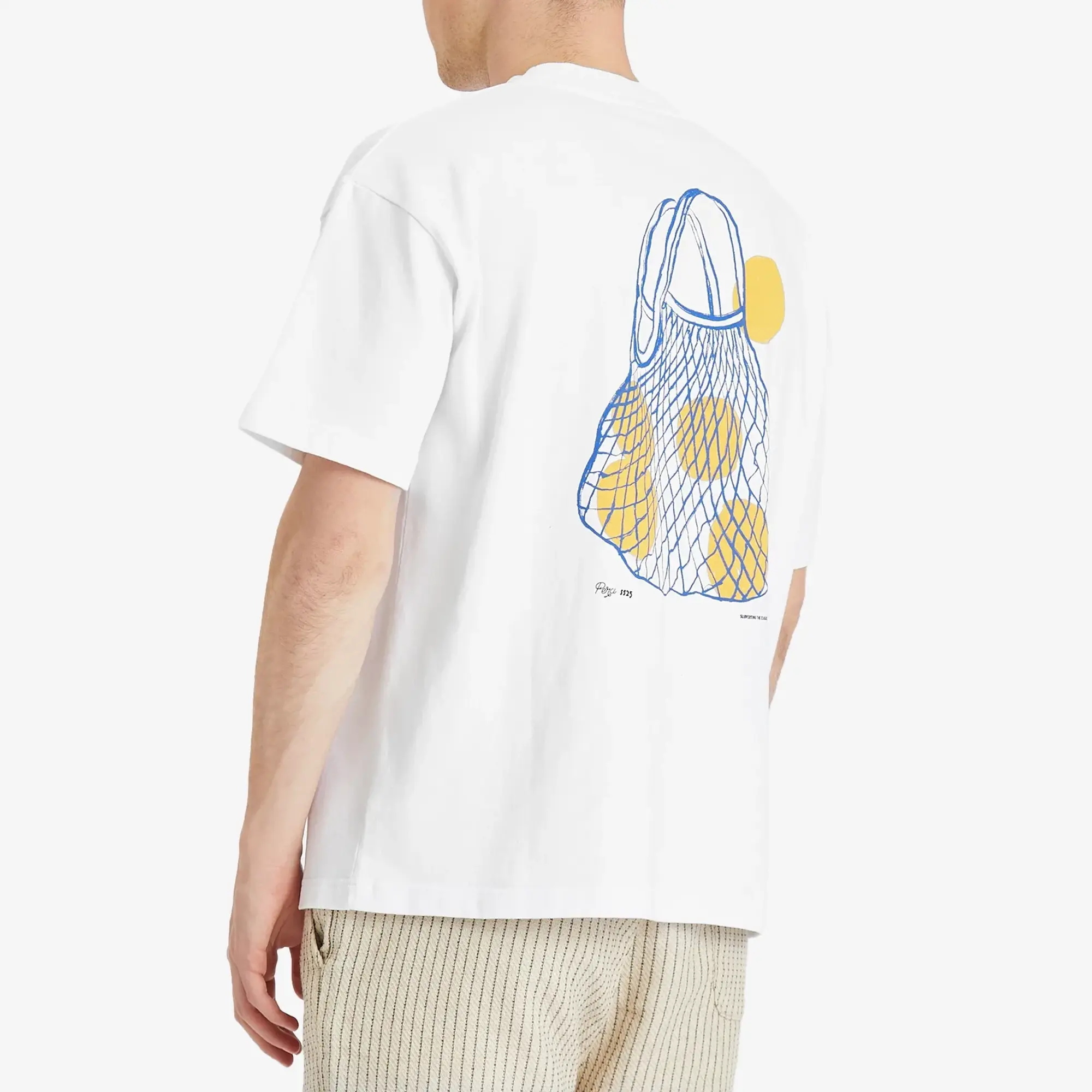 Percival Men's Arancia Oversized T-Shirt White