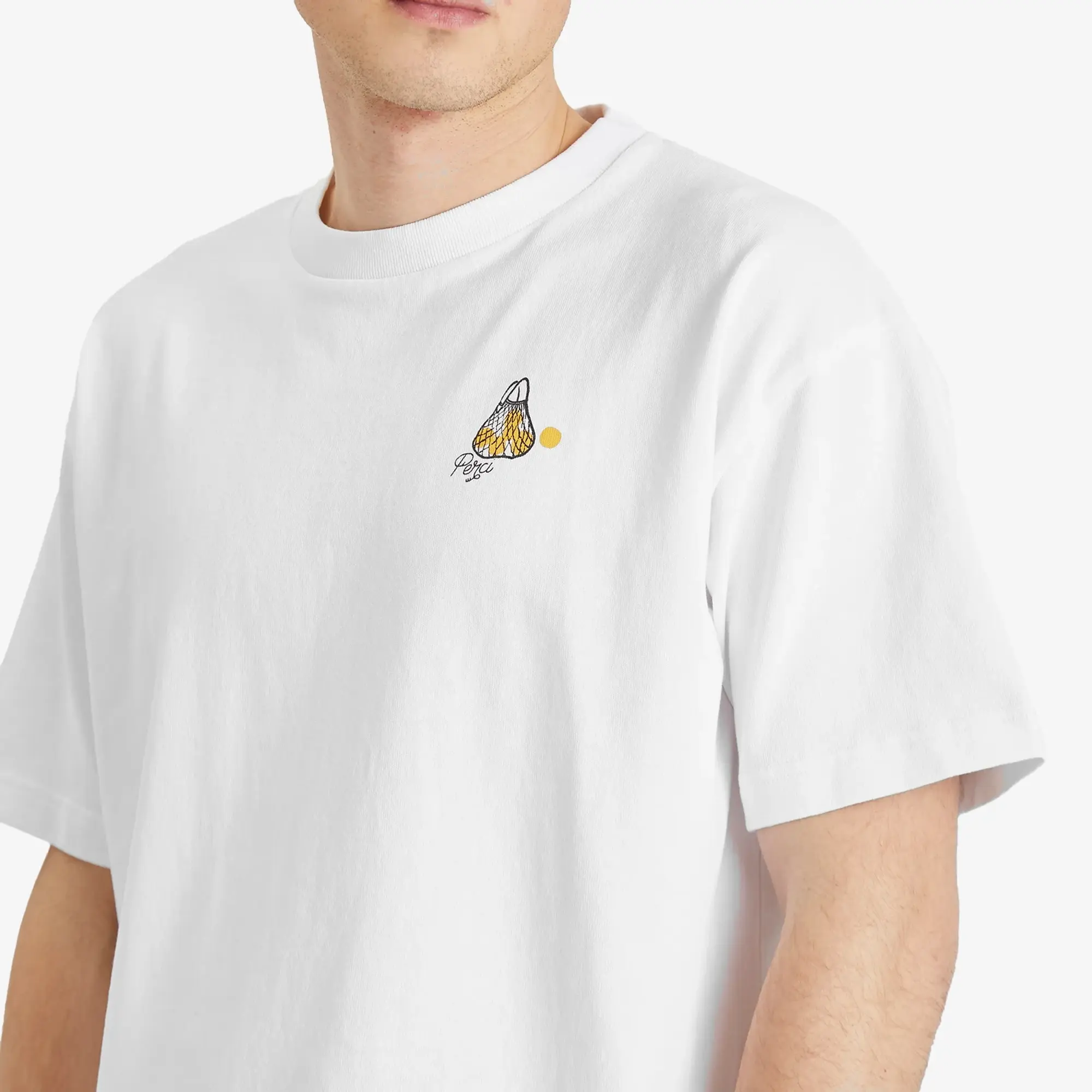Percival Men's Arancia Oversized T-Shirt White