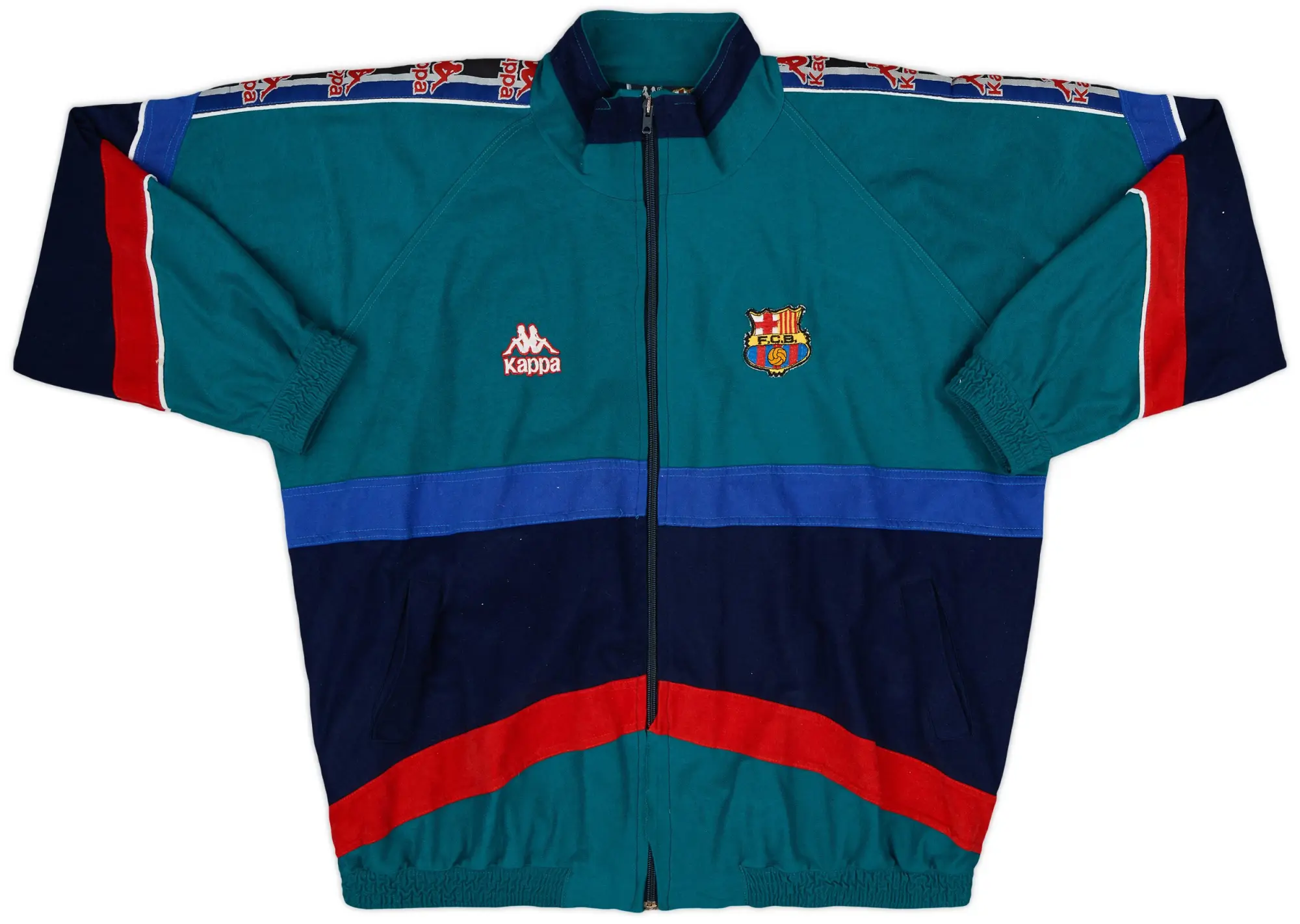 1995-97 Barcelona Kappa Track Jacket - 8/10 - (XXL)