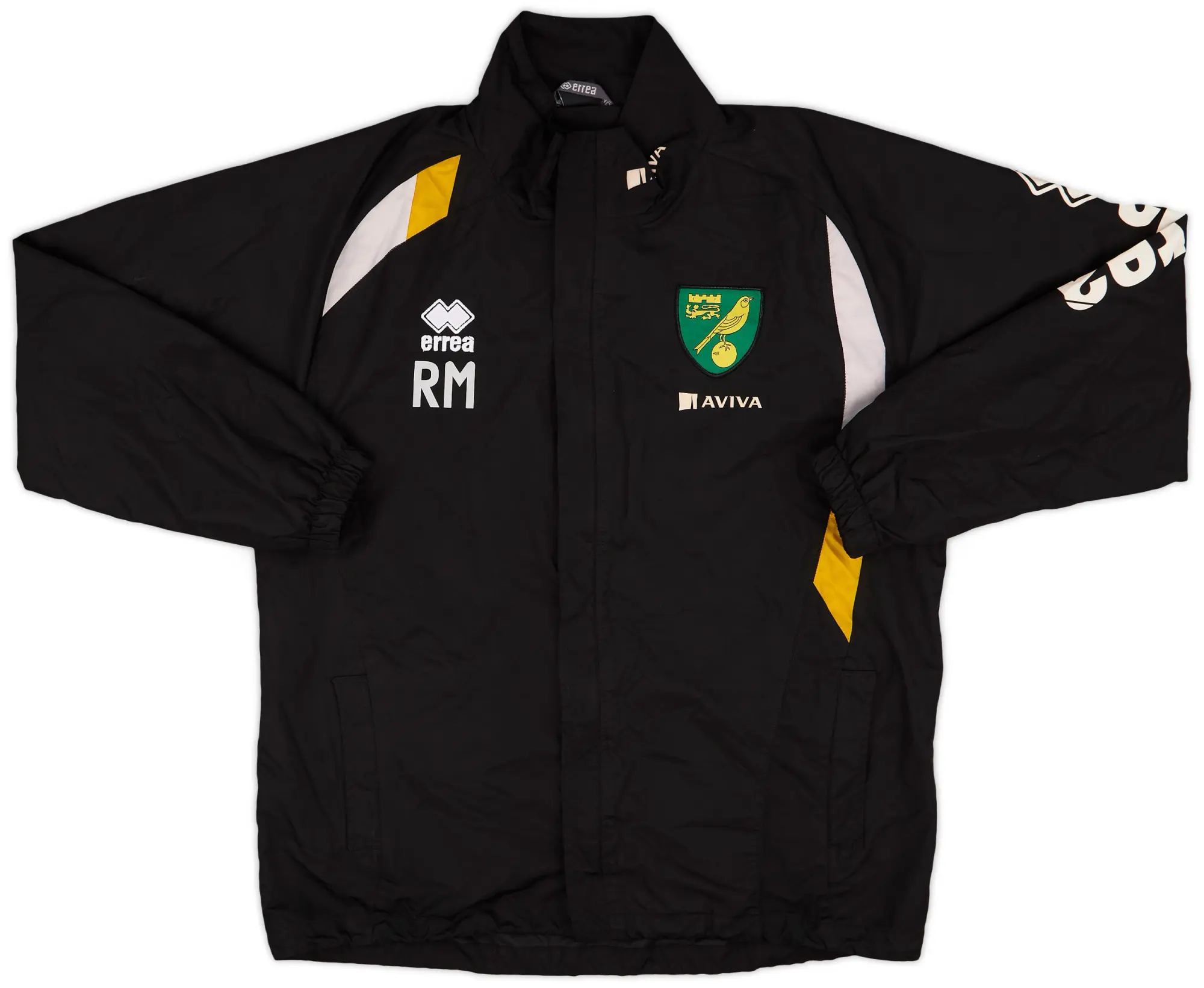 2013-14 Norwich Staff Issue Errea Hooded Rain Jacket RM - 6/10 - (M)