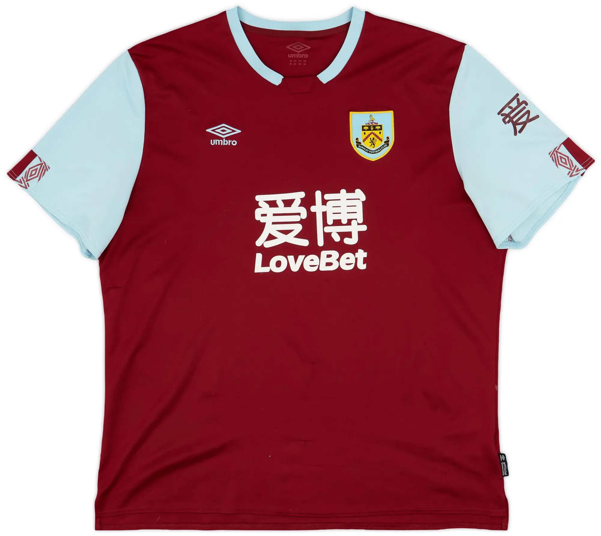 Umbro 2019-20 Burnley Home Shirt - 9/10 - (3XL)