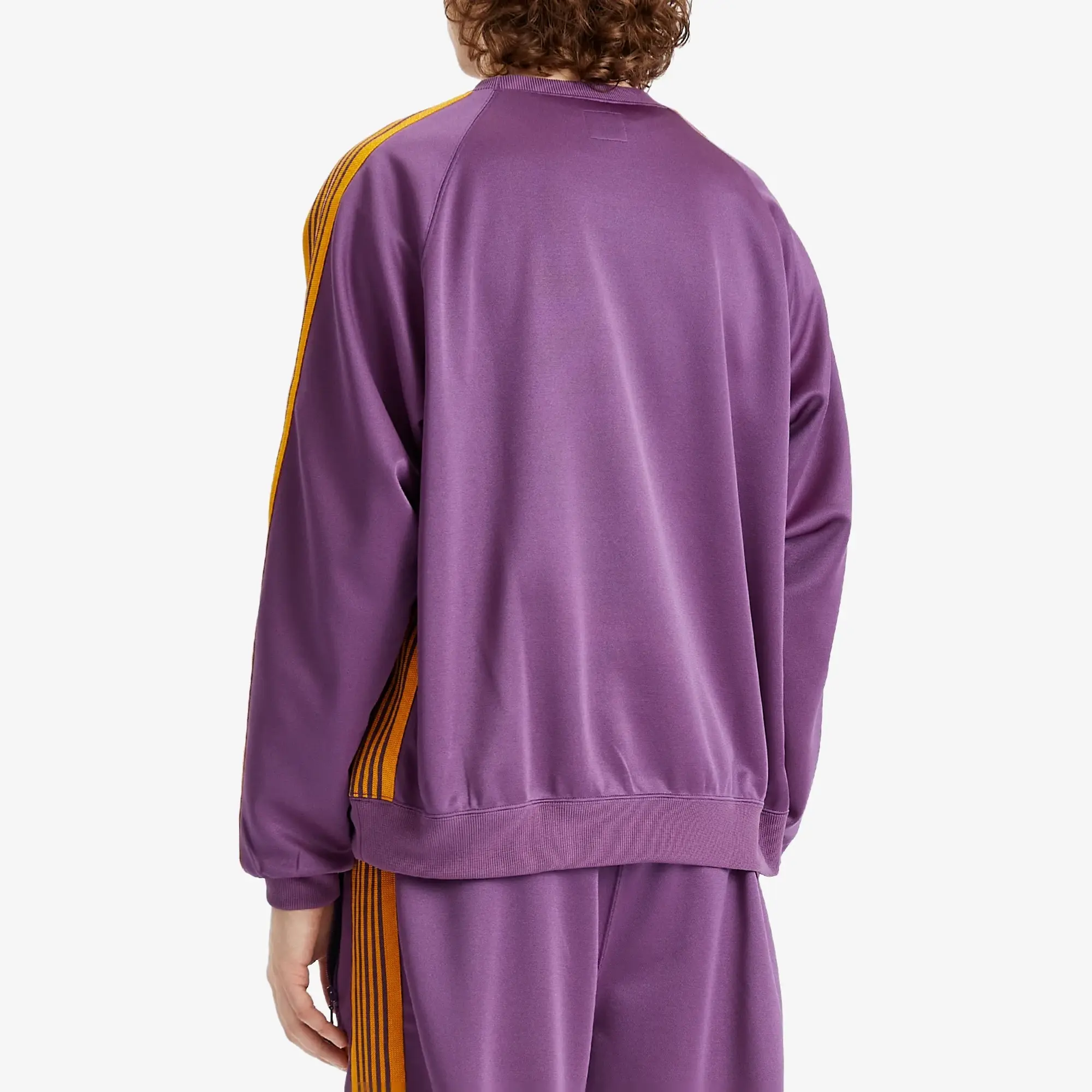 Needles Men's Track Crew Neck Sweatshirt Purple