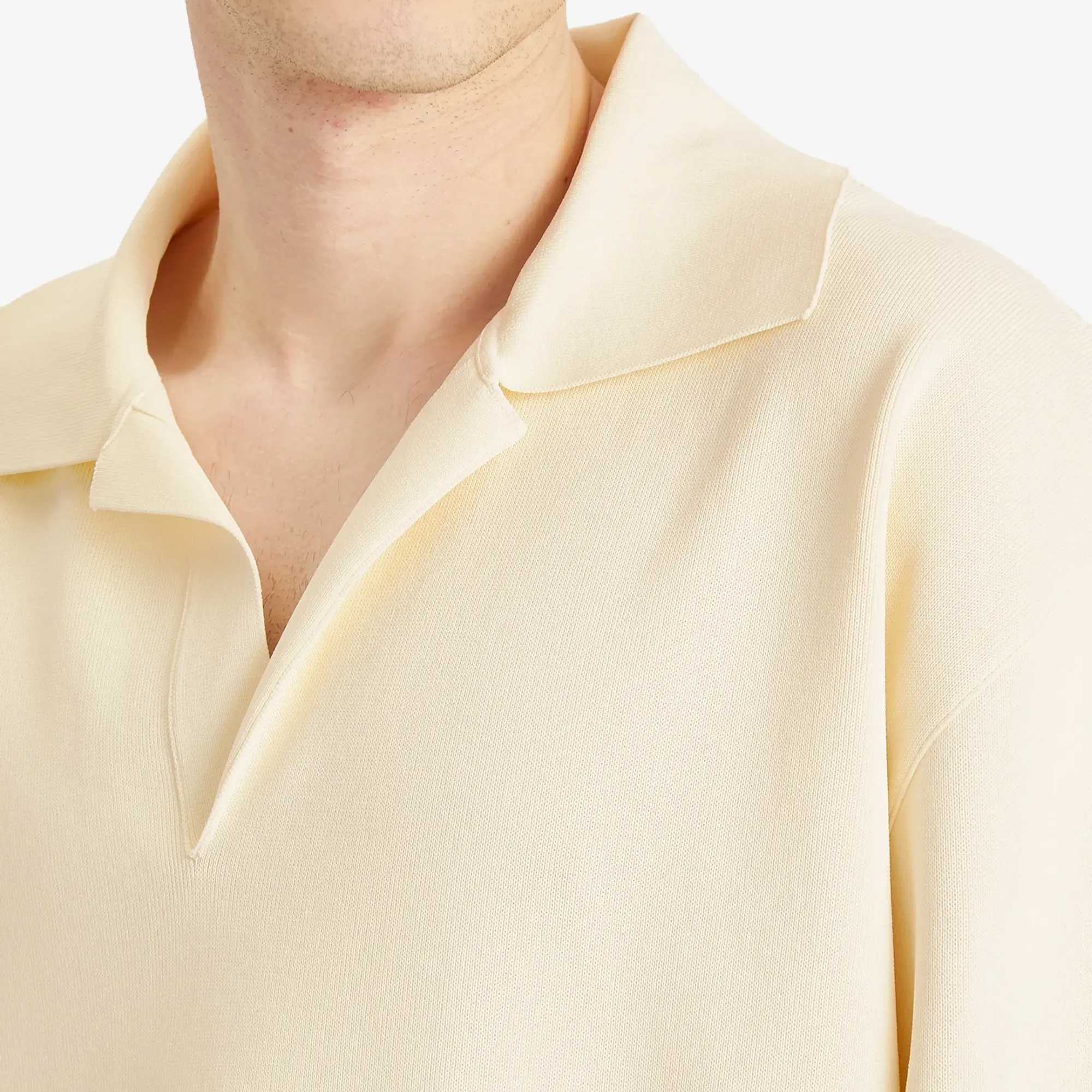 AMI Paris Men's Short Sleeves Polo White Cream