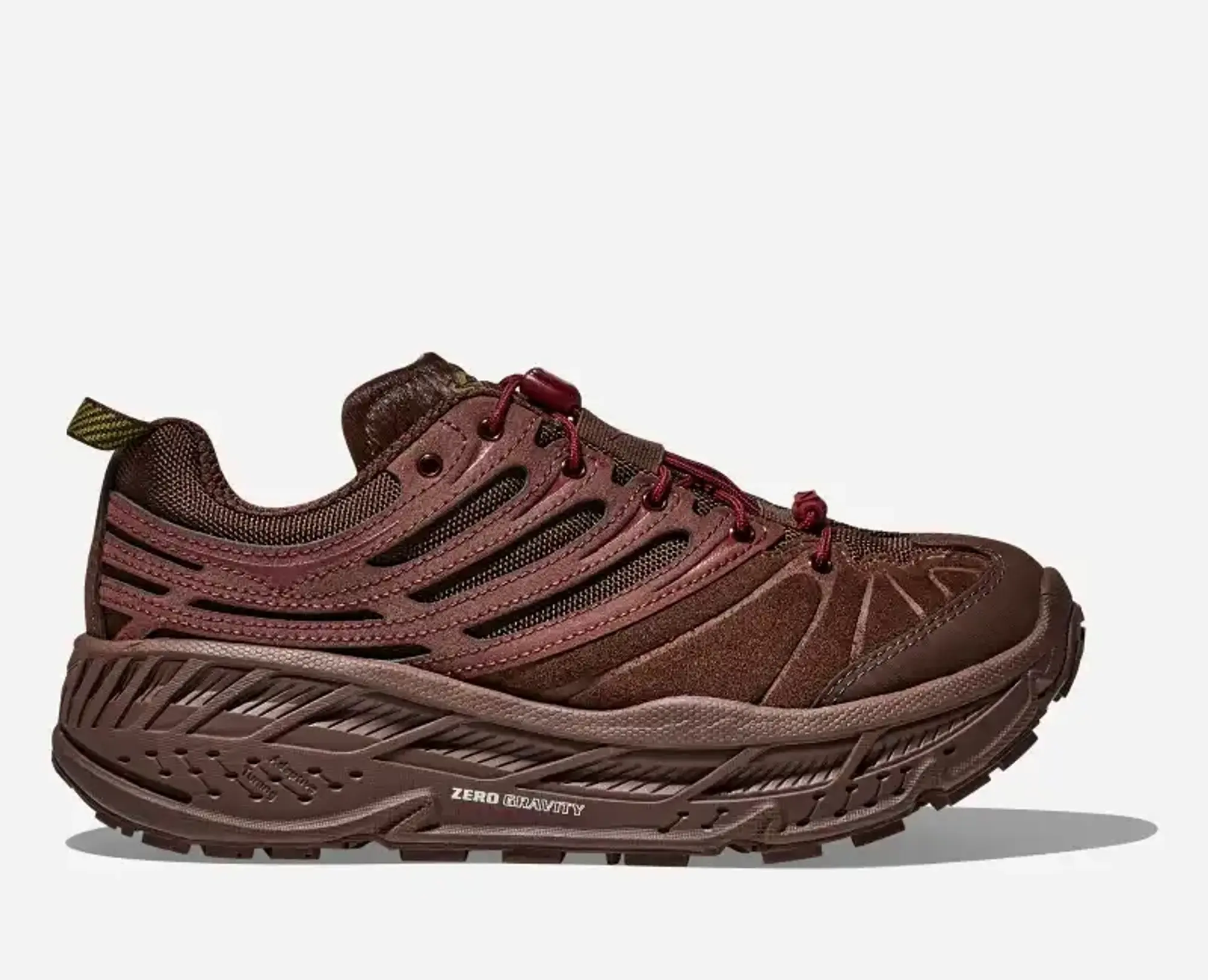 Hoka One One HOKA Elite Terrain System Stinson EVO OG Lifestyle Shoes in Cold Brew/Varsity Burgundy