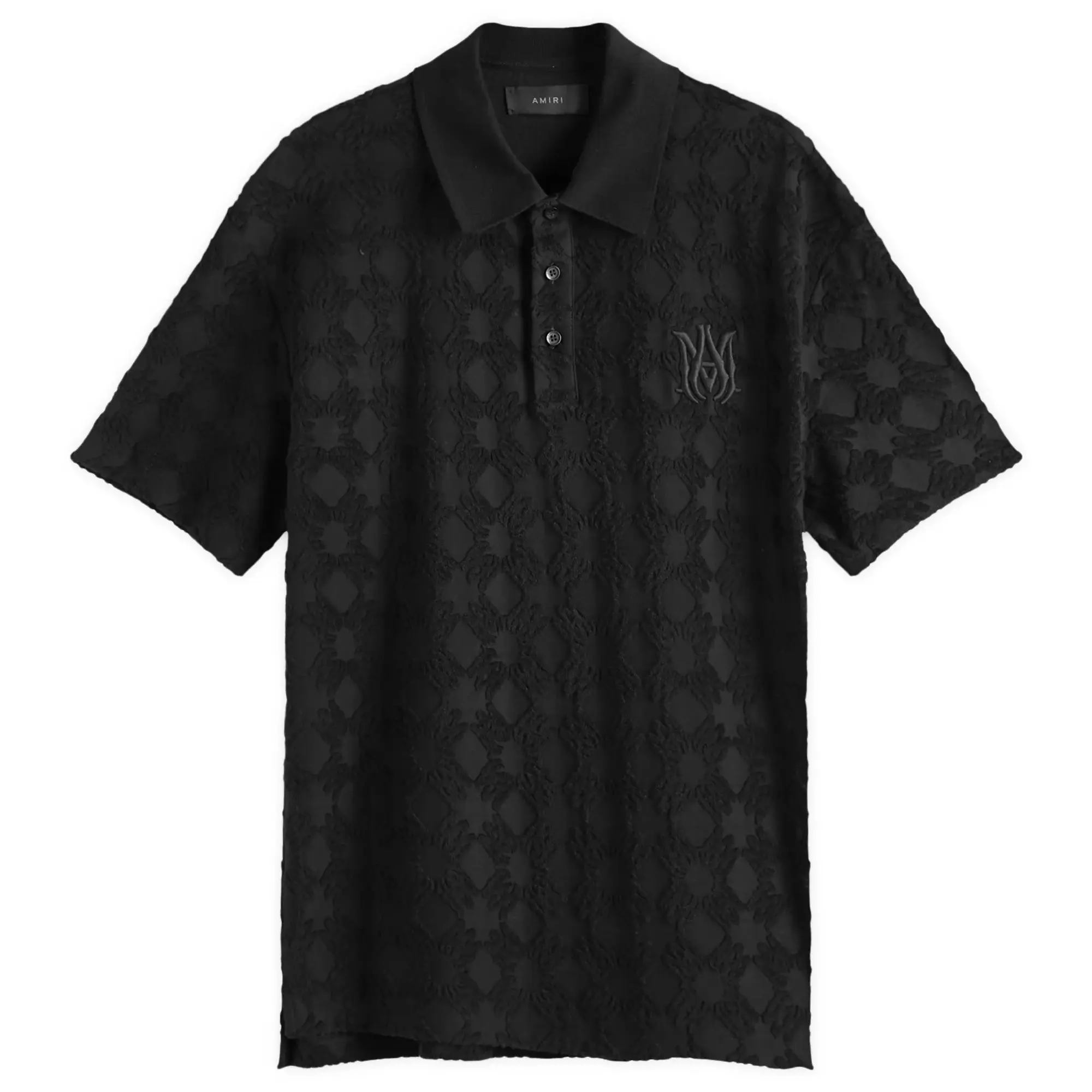 AMIRI Men's MA Quad Toweling Polo Black