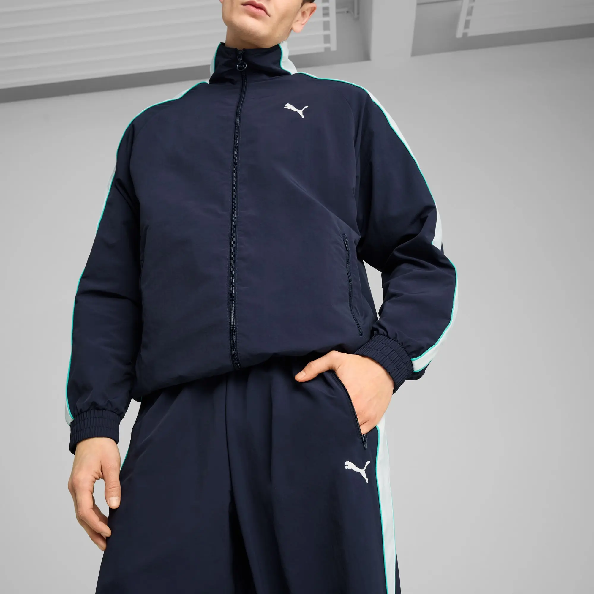 PUMA T7 Oversized Track Pants Unisex, Dark Blue