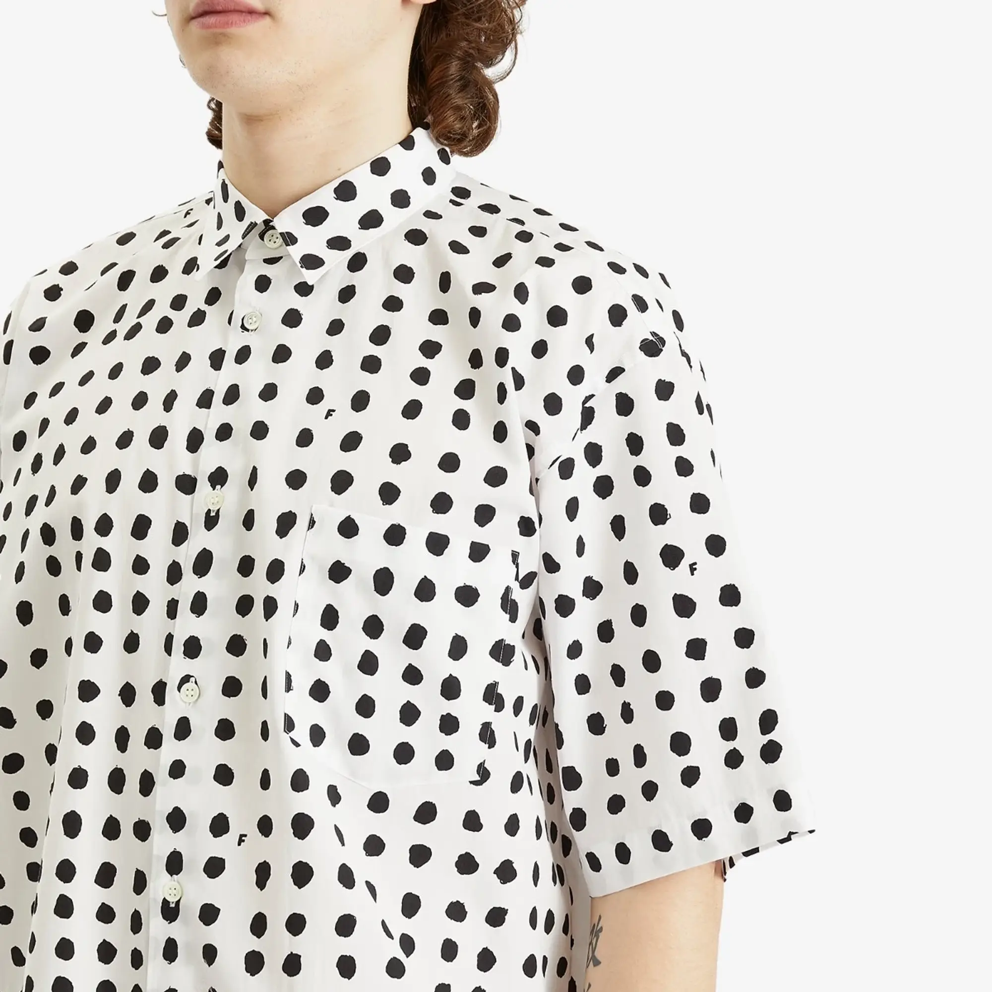 Comme des Garçons Black Men's x Filip Pagowski Polka Dot Shirt White