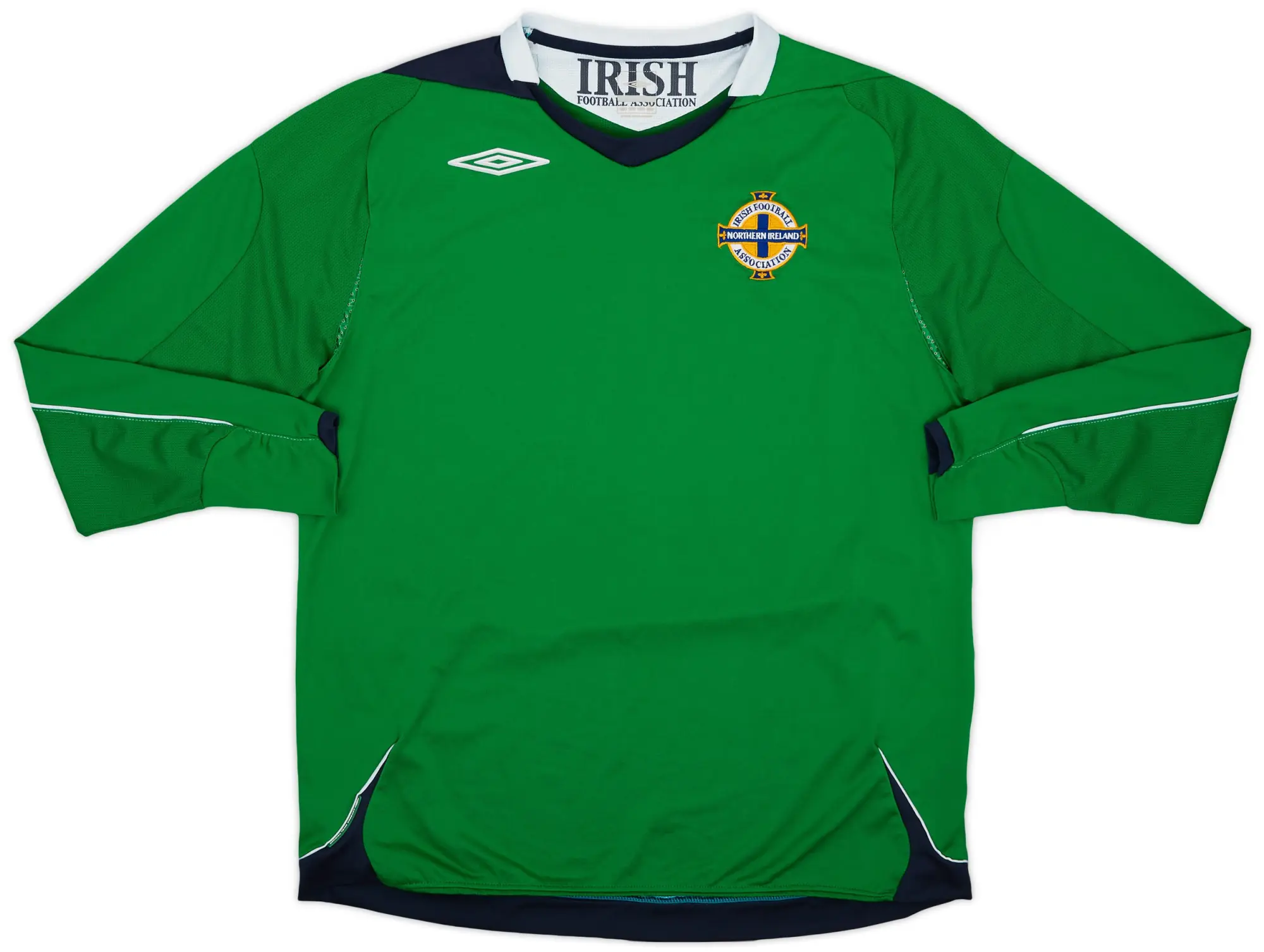 Umbro 2006-08 Northern Ireland Home L/S Shirt - 7/10 - (L)