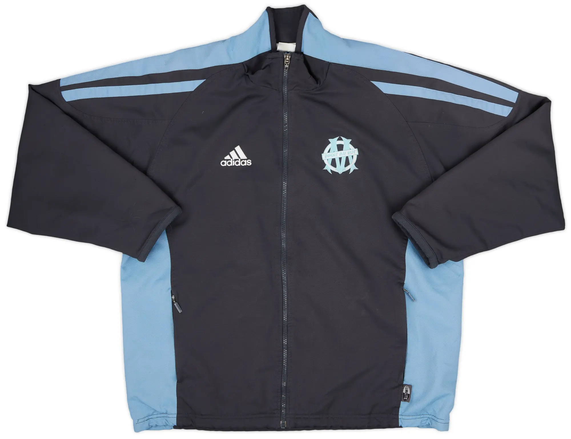 2001-02 Olympique Marseille adidas Track Jacket - 6/10 - (M)