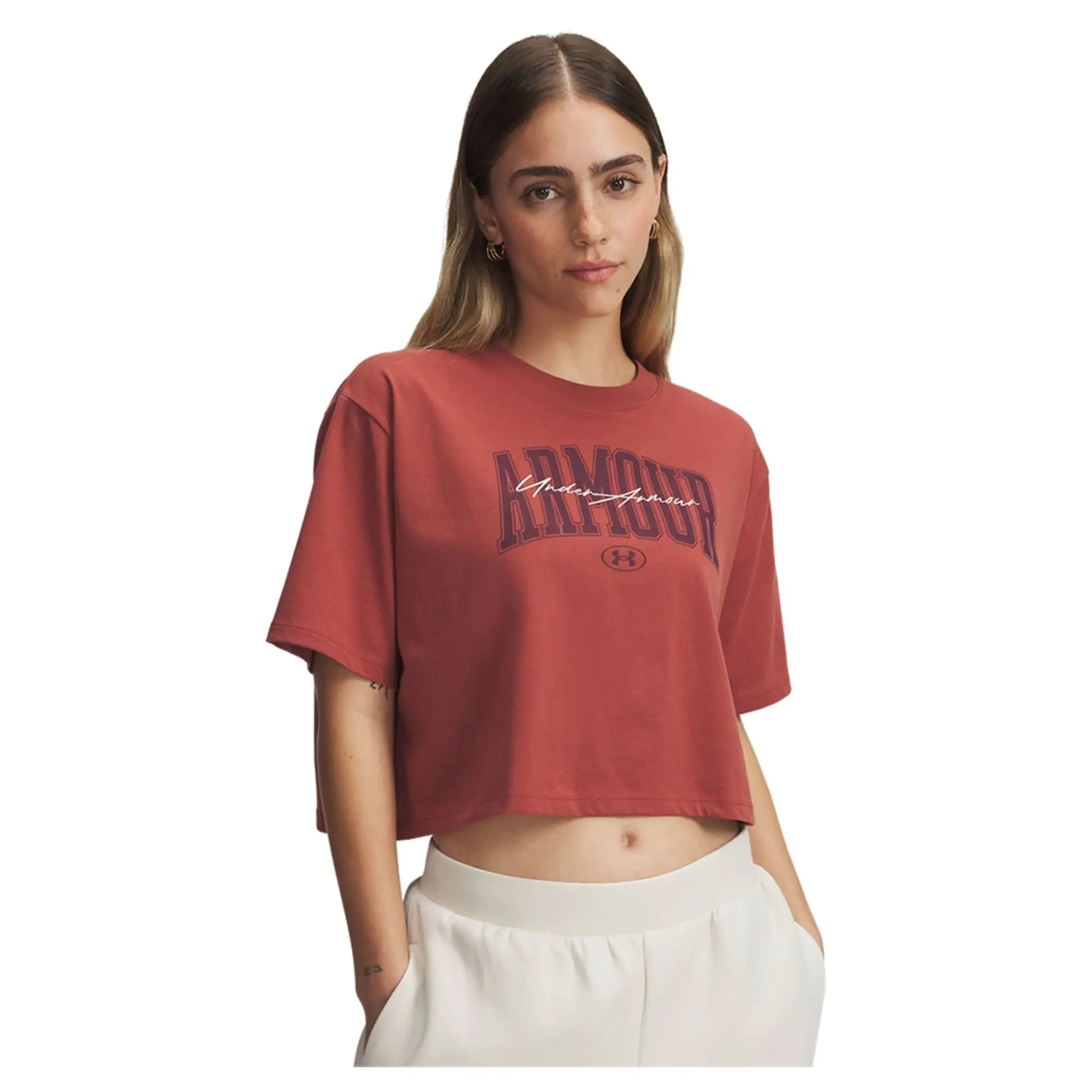 Under Armour Script Boxy Crop Short Sleeve T-shirt