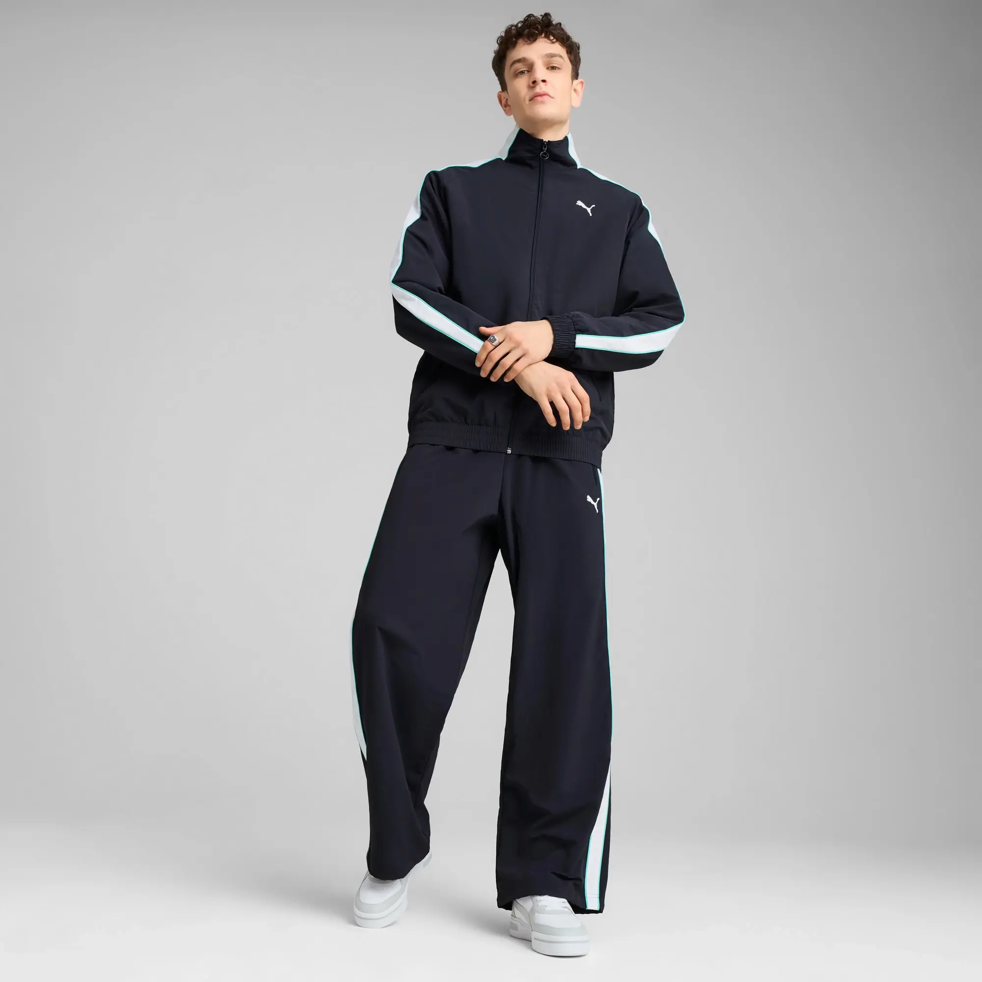 PUMA T7 Oversized Track Jacket Unisex, Dark Blue