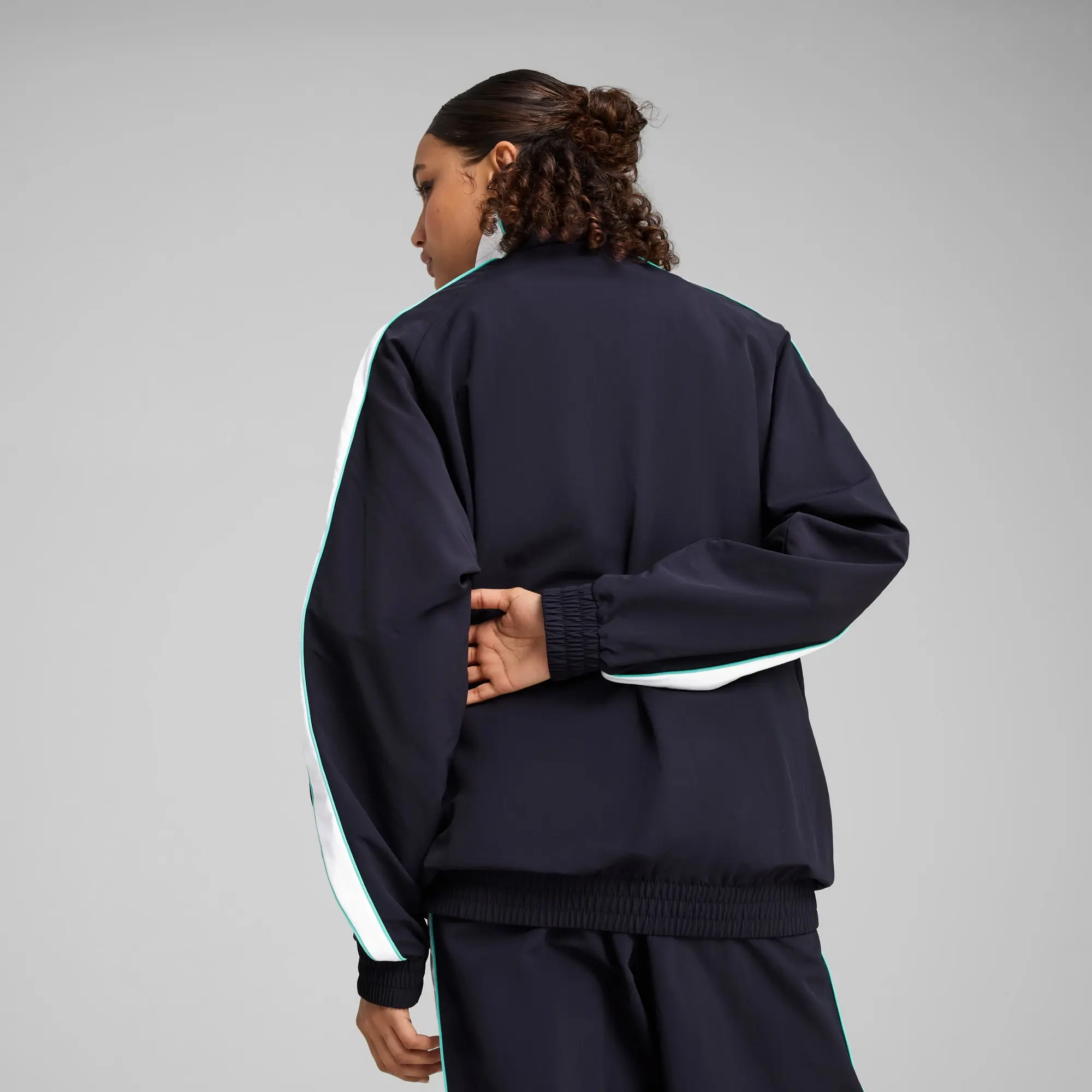 PUMA T7 Oversized Track Jacket Unisex, Dark Blue