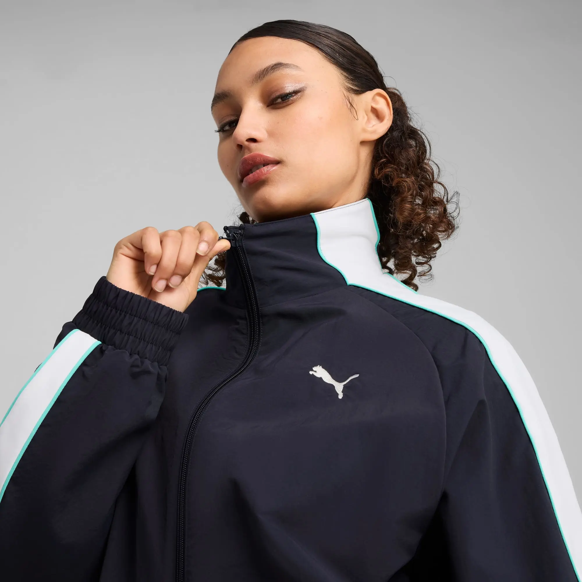 PUMA T7 Oversized Track Jacket Unisex, Dark Blue