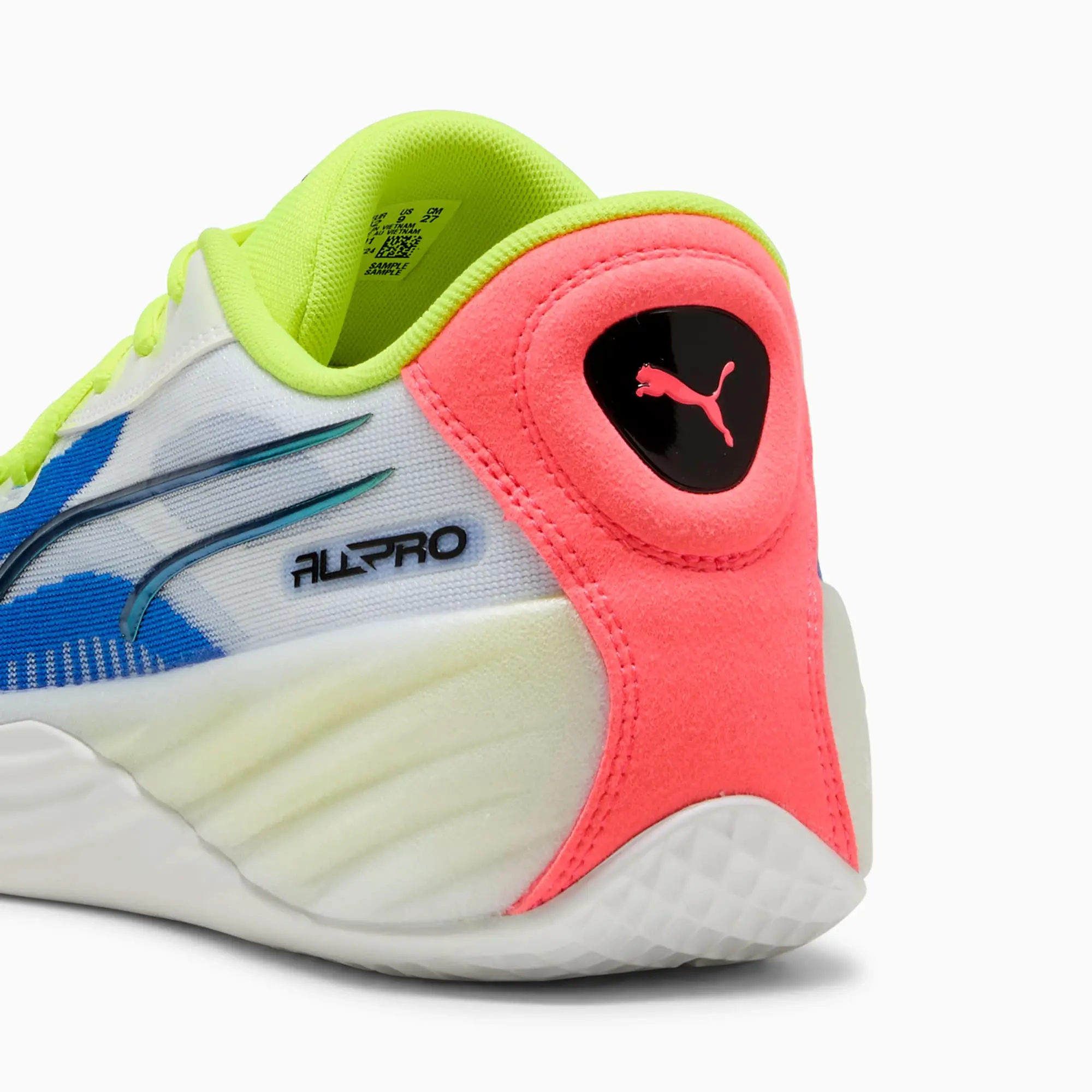 PUMA All-Pro Nitro™ Basketball Shoes Unisex, White/Yellow Alert/Pink Alert
