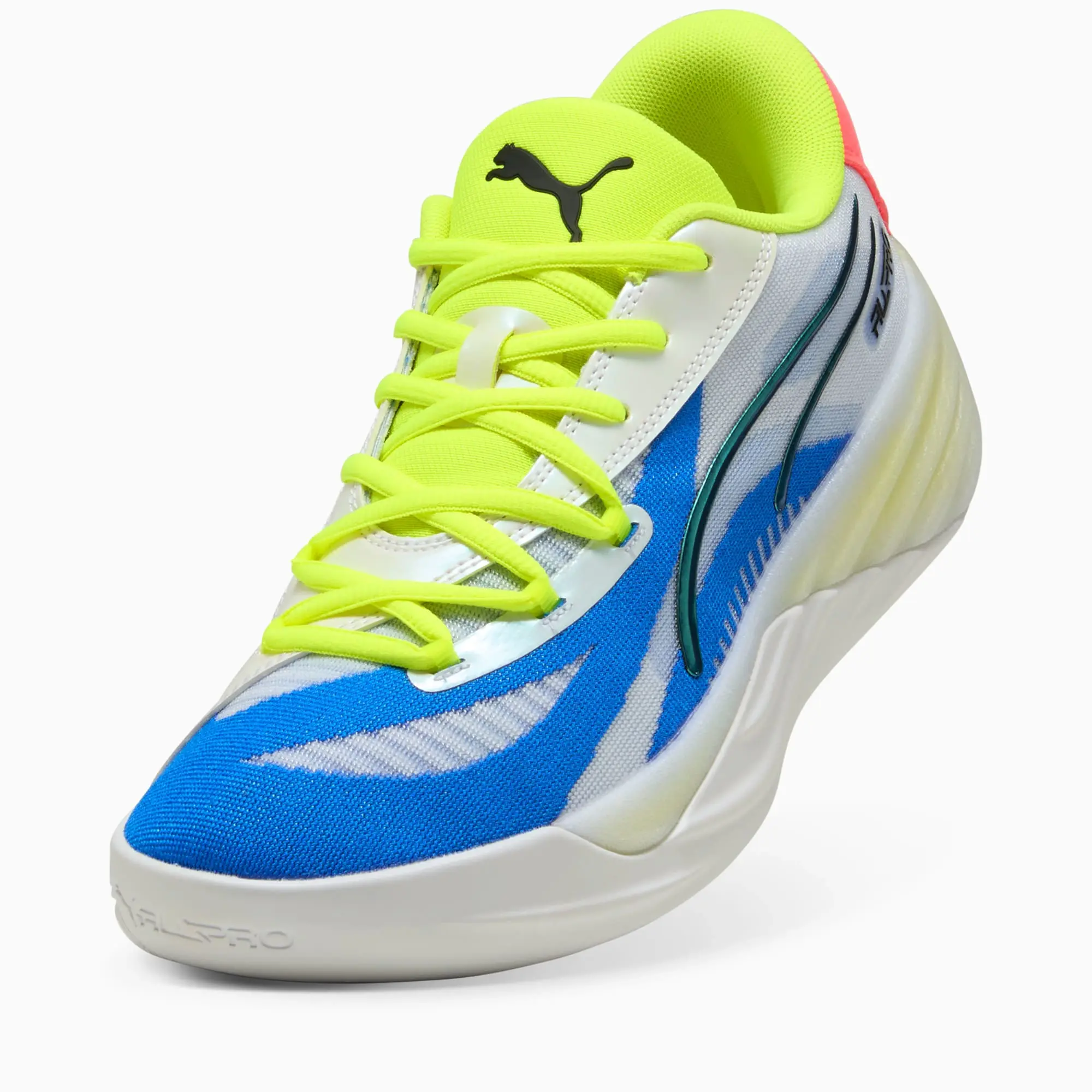 PUMA All-Pro Nitro™ Basketball Shoes Unisex, White/Yellow Alert/Pink Alert