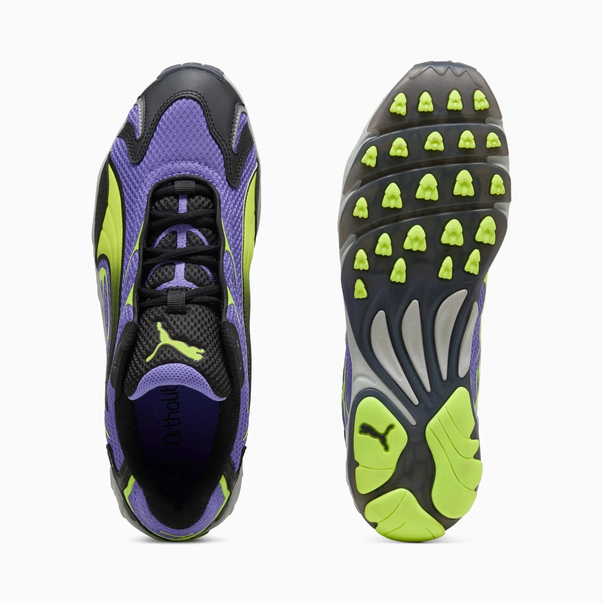 PUMA Inhale Sneakers Unisex, Dark Amethyst/Yellow Alert