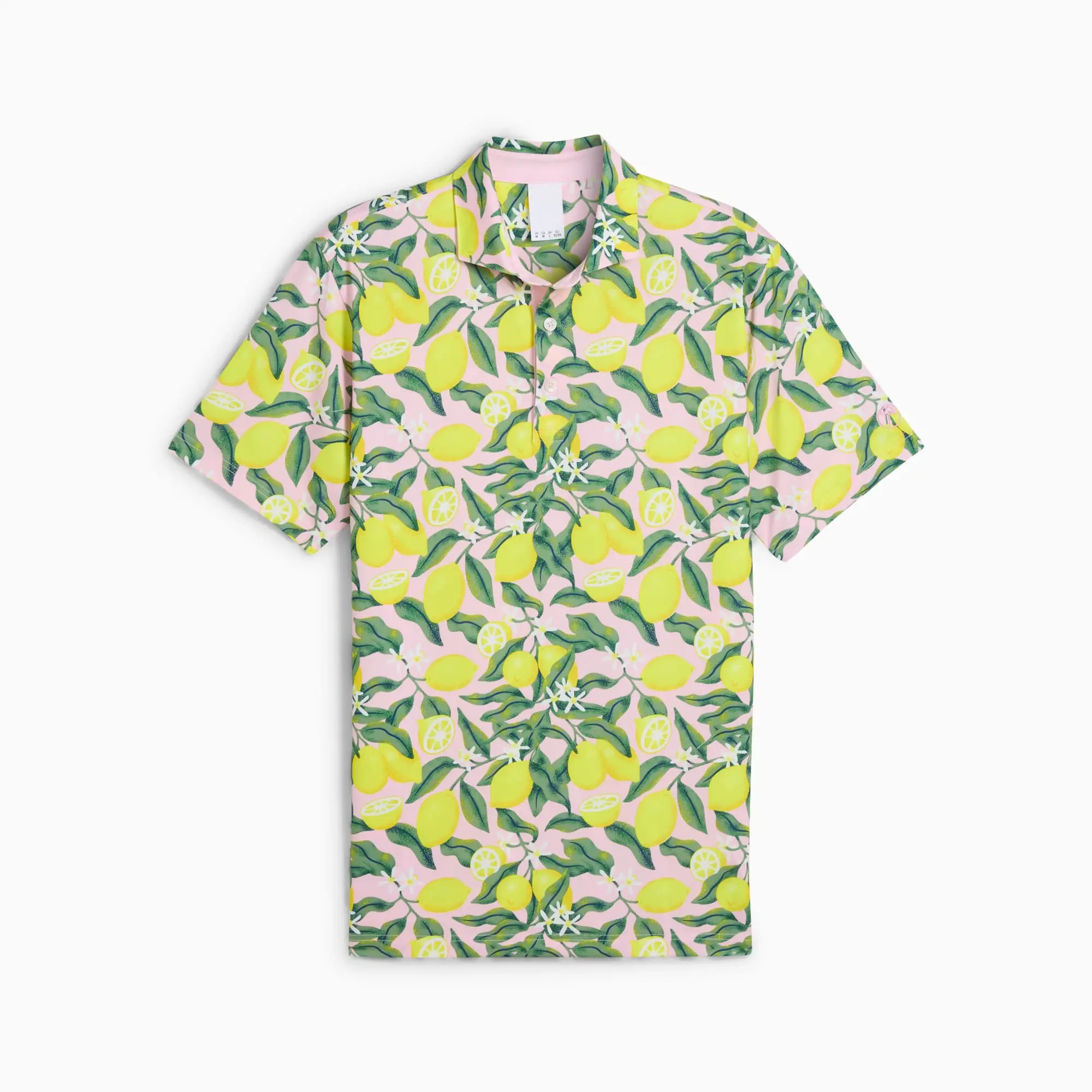 PUMA x Arnold Palmer Lemon Branch Polo Shirt Men, Pale Pink