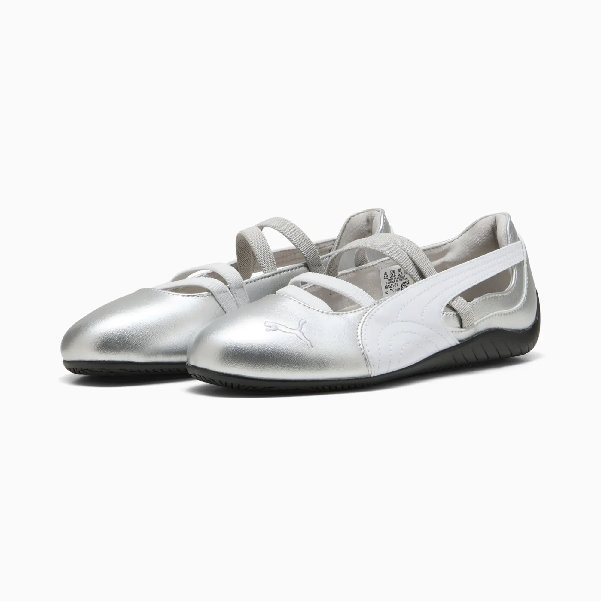 PUMA SpeedCat Ballet Metallic Shoes Women, Silver/White