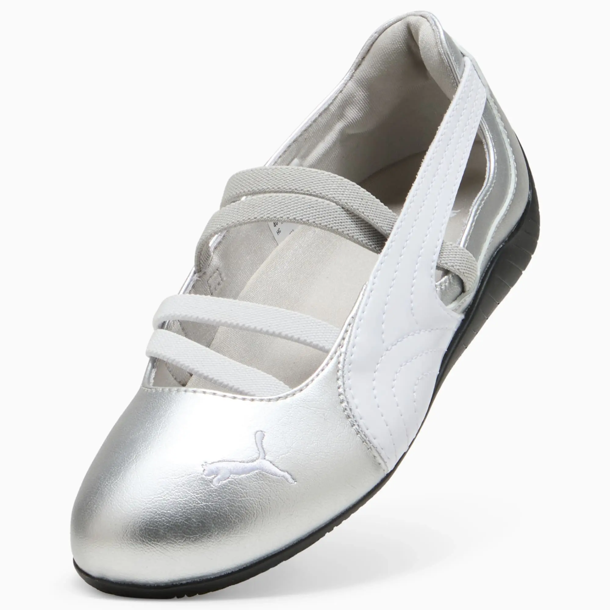 PUMA SpeedCat Ballet Metallic Shoes Women, Silver/White