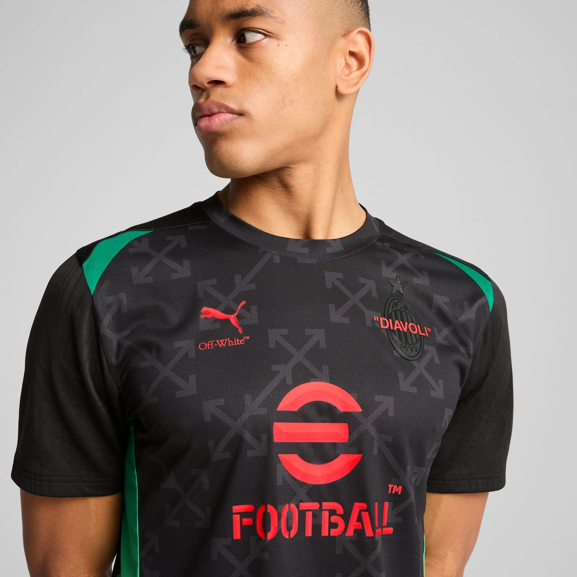 PRE-MATCH T-SHIRT PUMA X AC MILAN X OFF-WHITE™ 2024/25