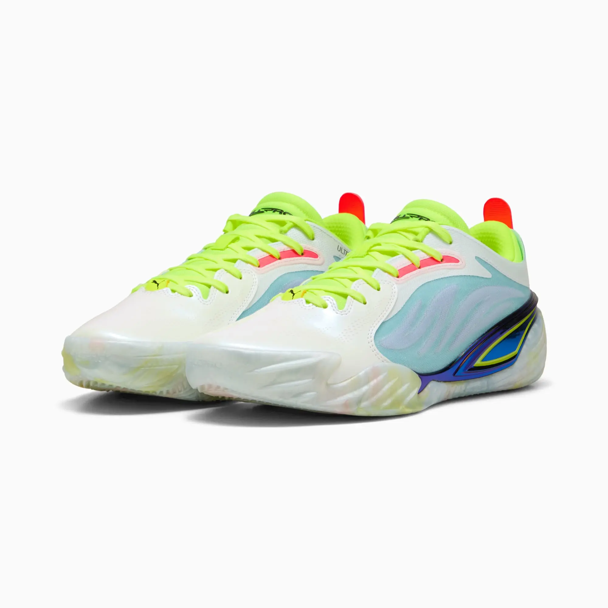 PUMA All-Pro Nitro™ Elite Basketball Shoes Unisex, Light Aqua/Yellow Alert