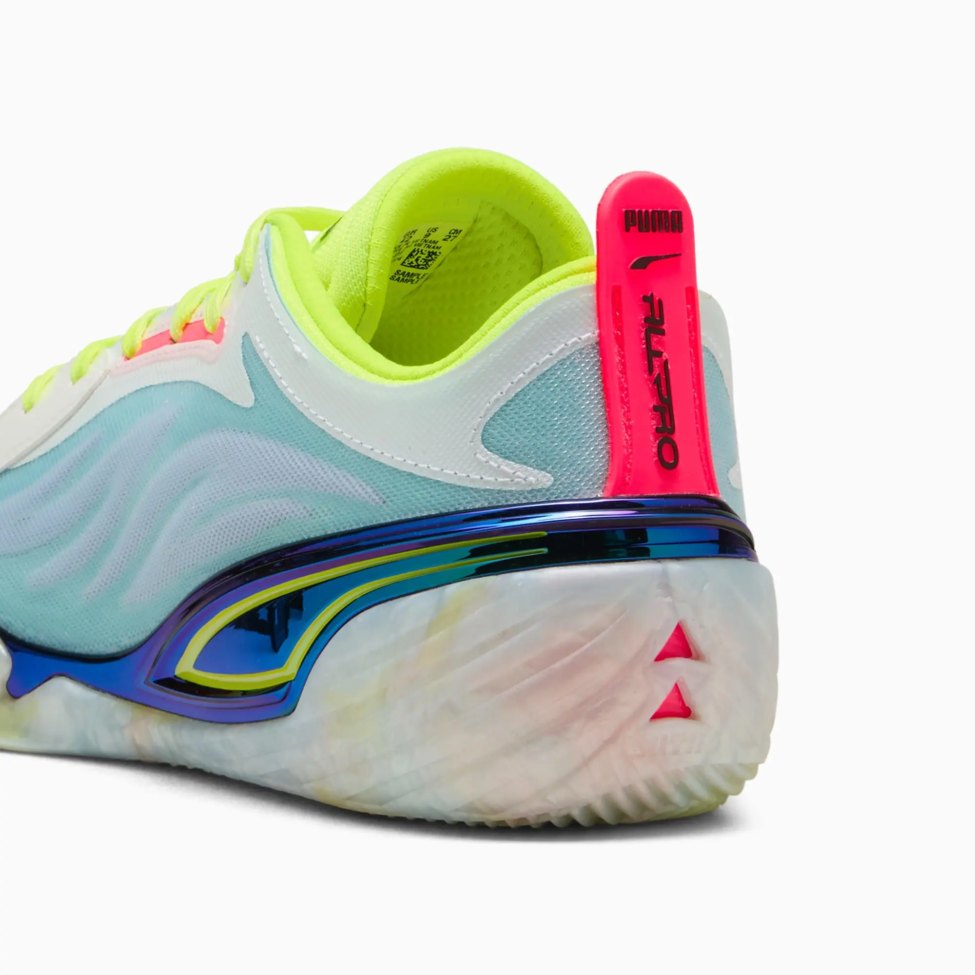 PUMA All-Pro Nitro™ Elite Basketball Shoes Unisex, Light Aqua/Yellow Alert