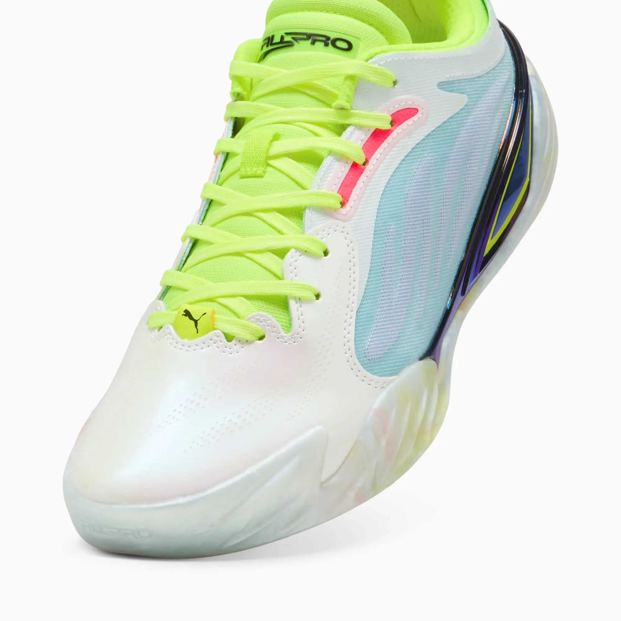 PUMA All-Pro Nitro™ Elite Basketball Shoes Unisex, Light Aqua/Yellow Alert