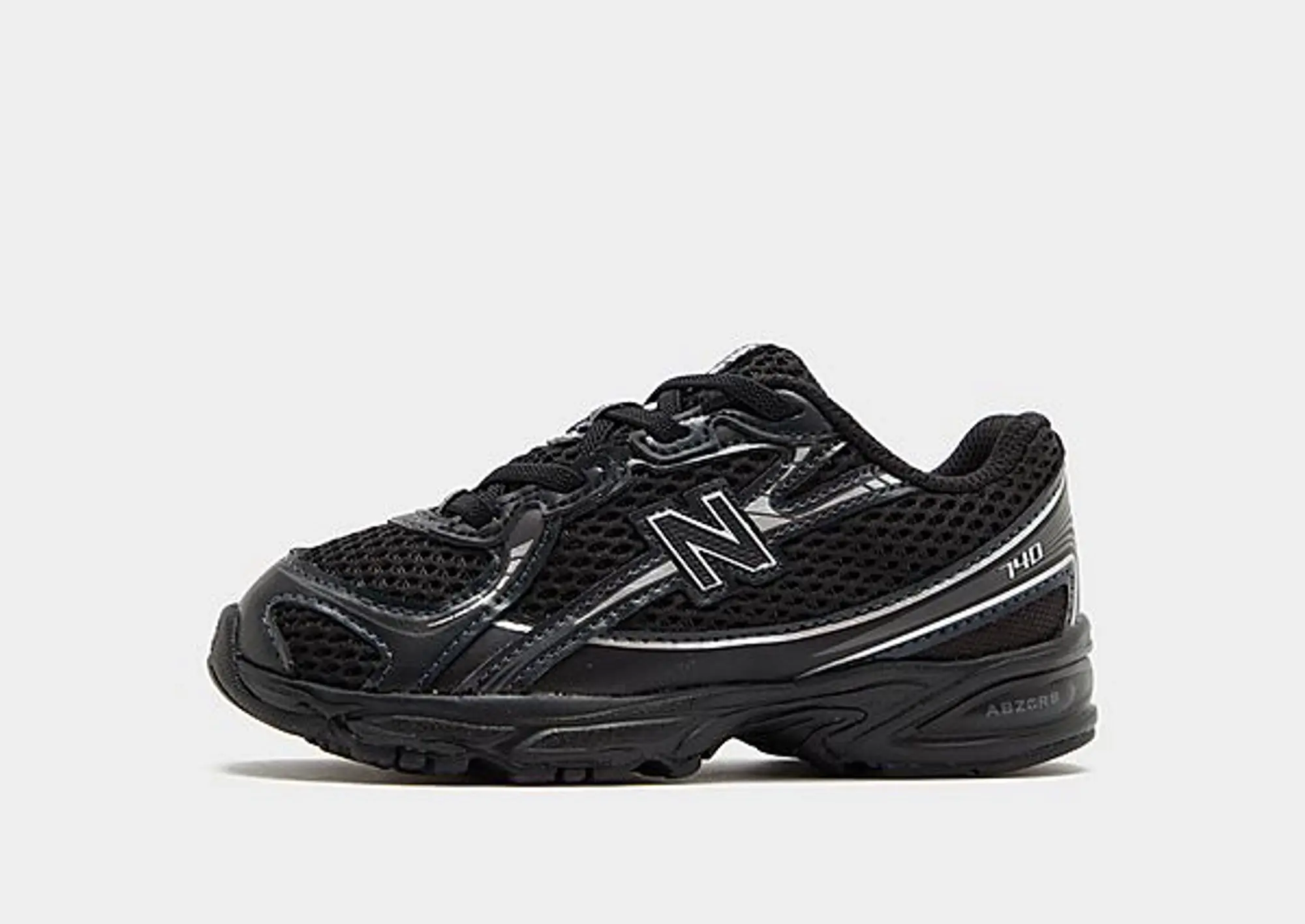 New Balance Infants' 740 BUNGEE LACE in Black/Grey Synthetic