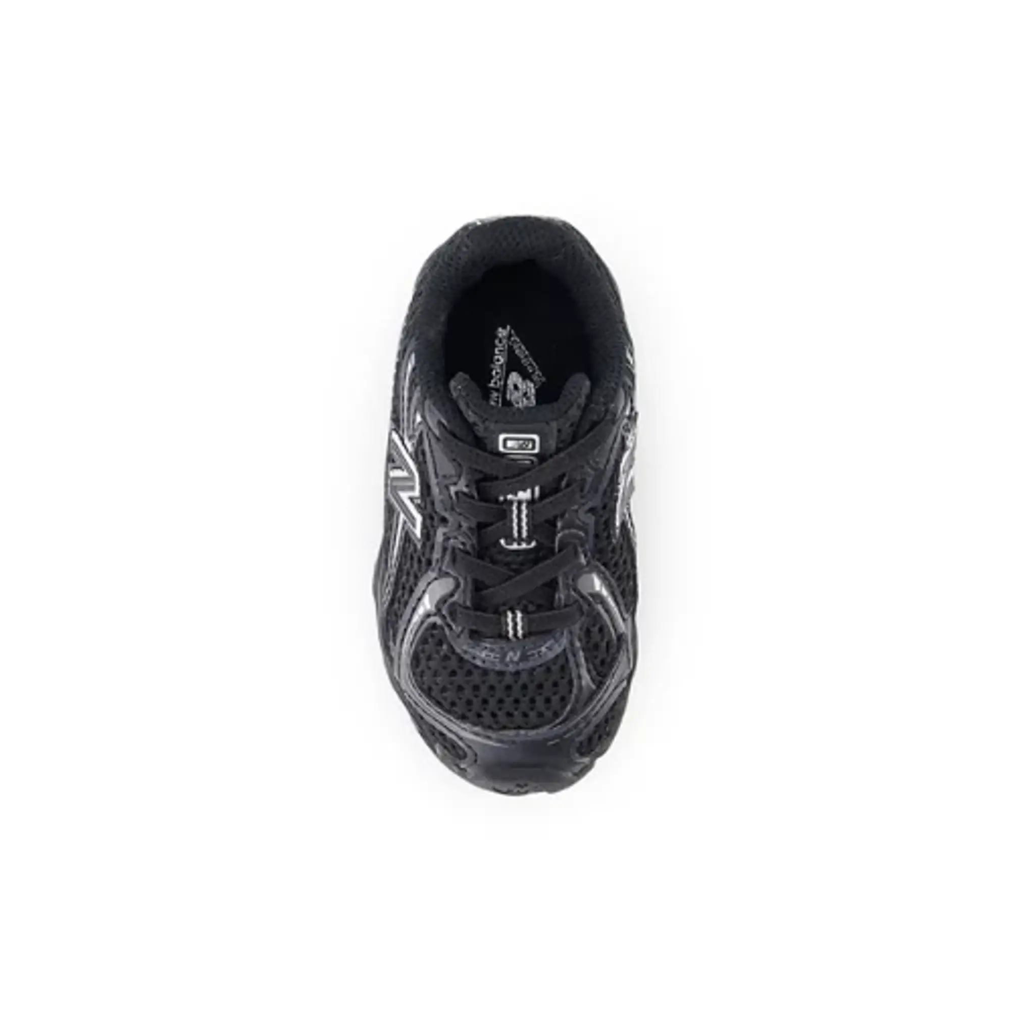 New Balance Infants' 740 BUNGEE LACE in Black/Grey Synthetic