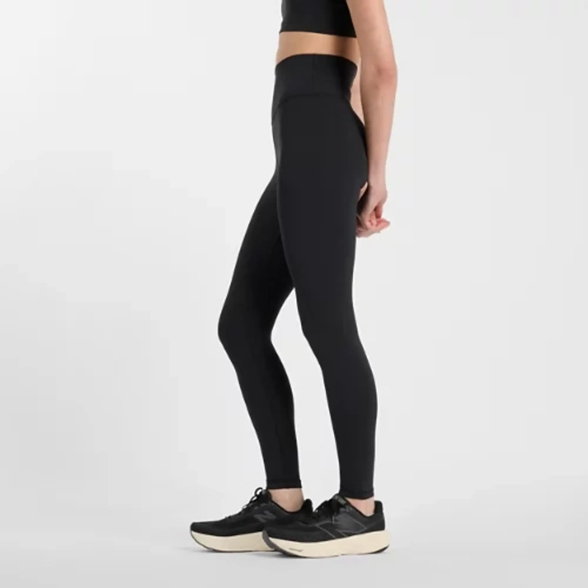 New Balance Women's NB Define High Rise Legging 25 in Black Poly Knit