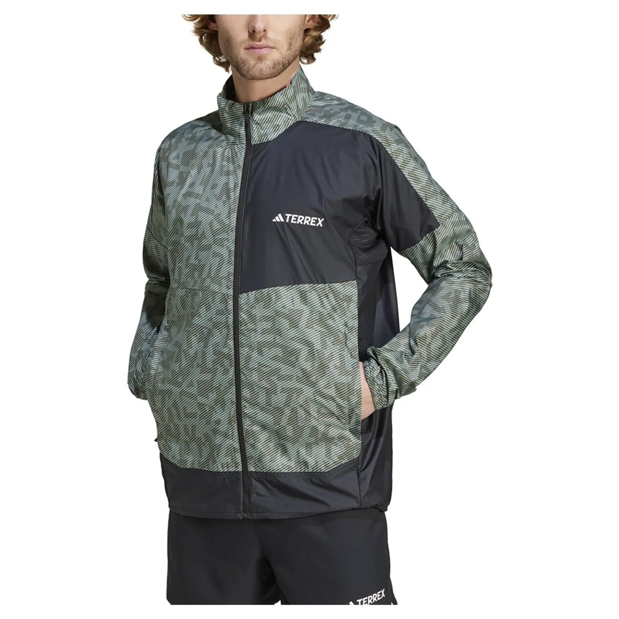 adidas Terrex Trail Wind Running Jacket Men - Olive