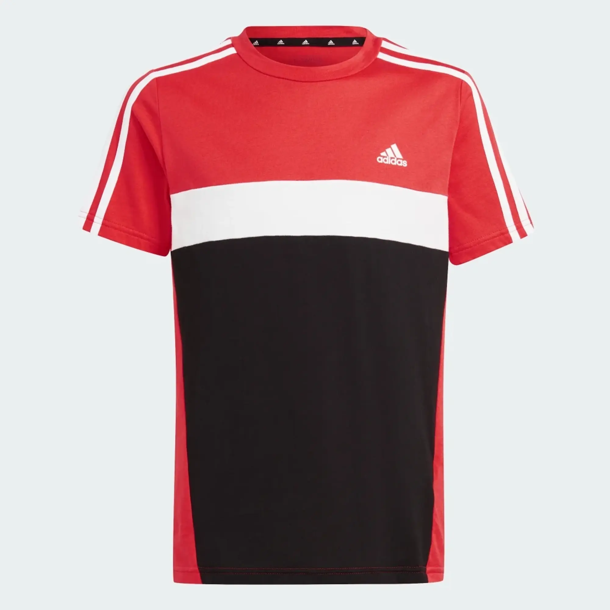 adidas Tiberio 3-Stripes Colorblock Cotton T-Shirt Kids
