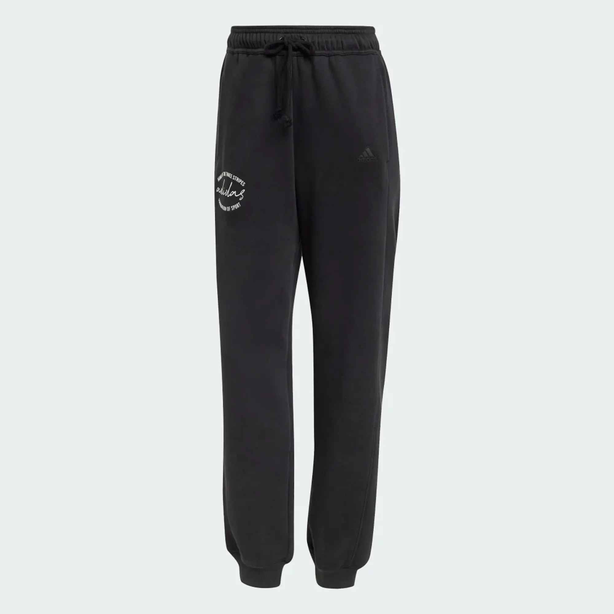 adidas Signature Graphic Print Fleece Loose Joggers