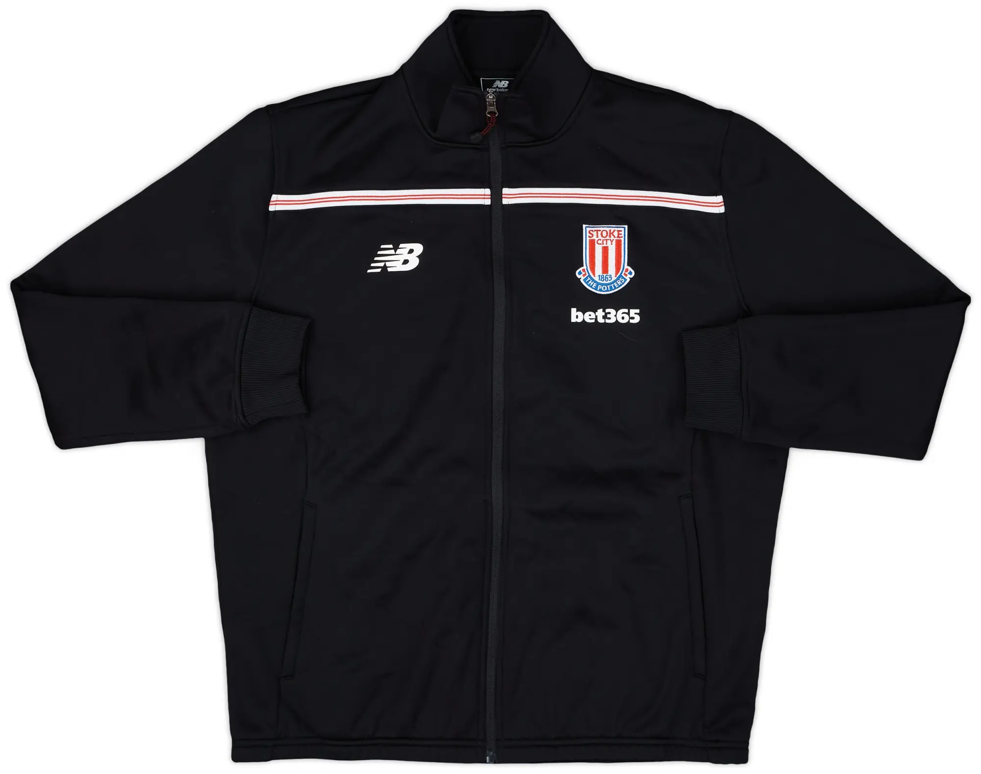 2015-16 Stoke City New Balance Track Jacket - 8/10 - (L)