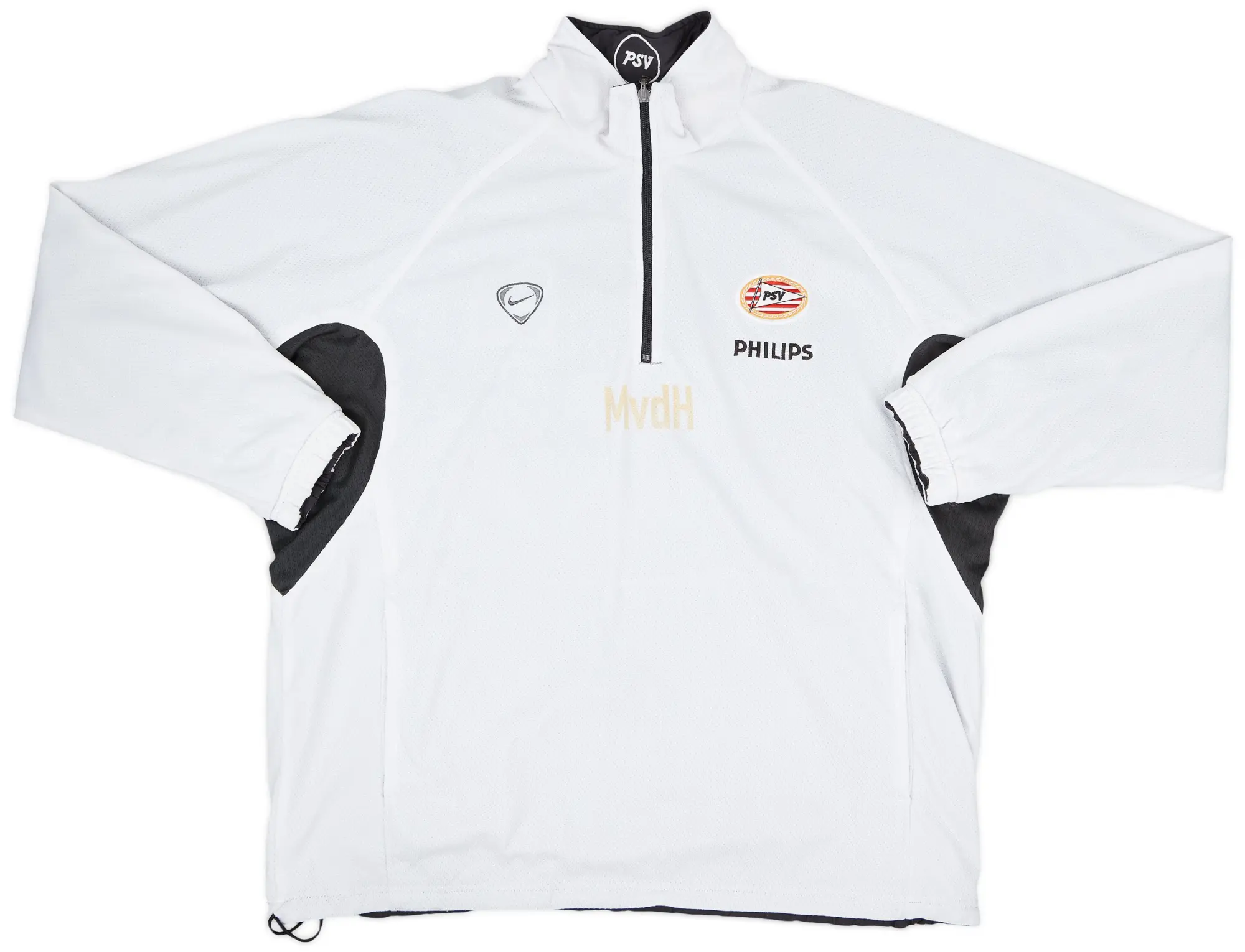 2002-03 PSV Nike Staff Issue 1/4 Zip Reversible Drill Top 'MvDH' - 7/10 - (XL)