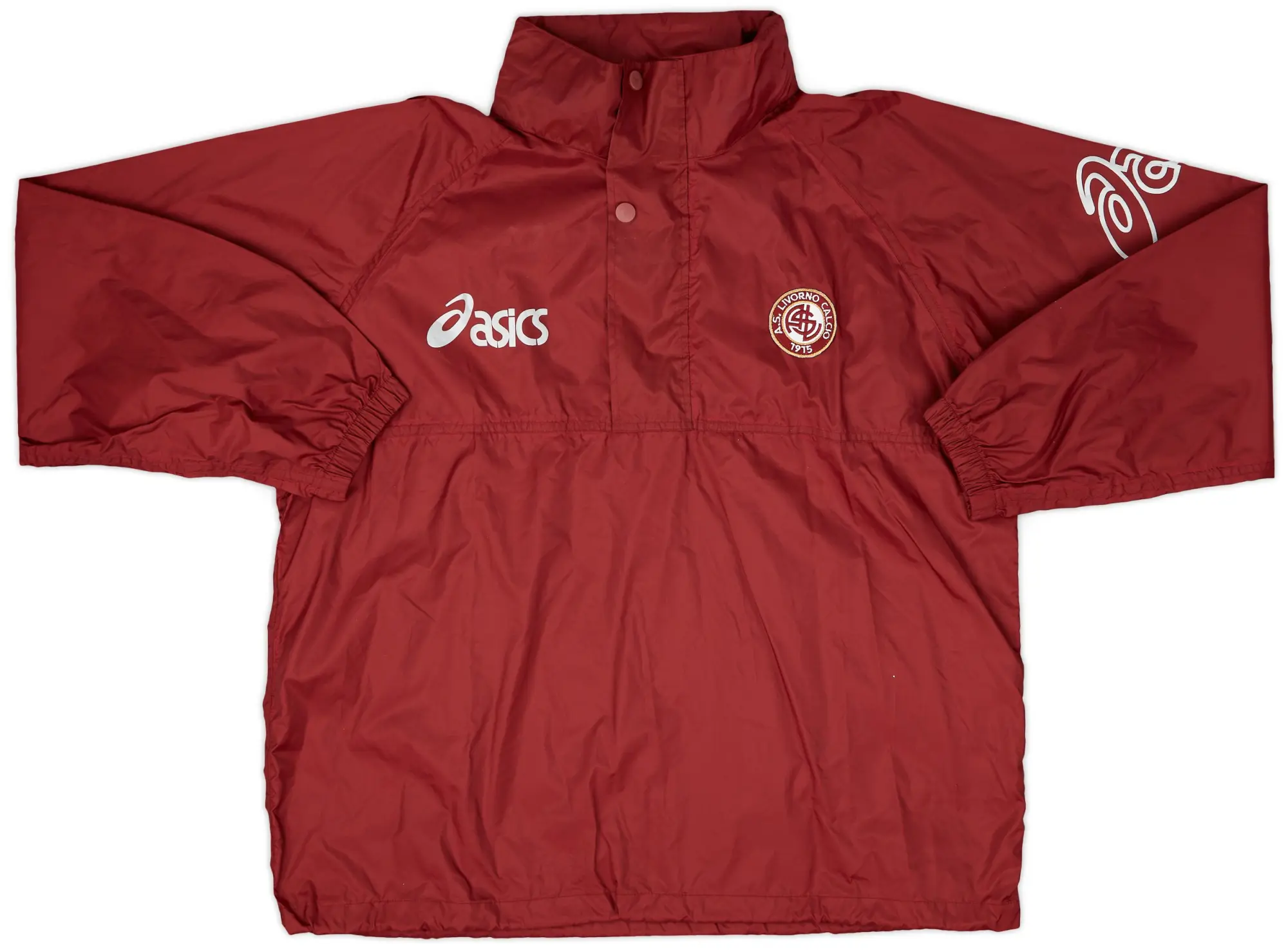 2005-06 Livorno Asics 1/4 Zip Hooded Rain Jacket - 8/10 - (L)