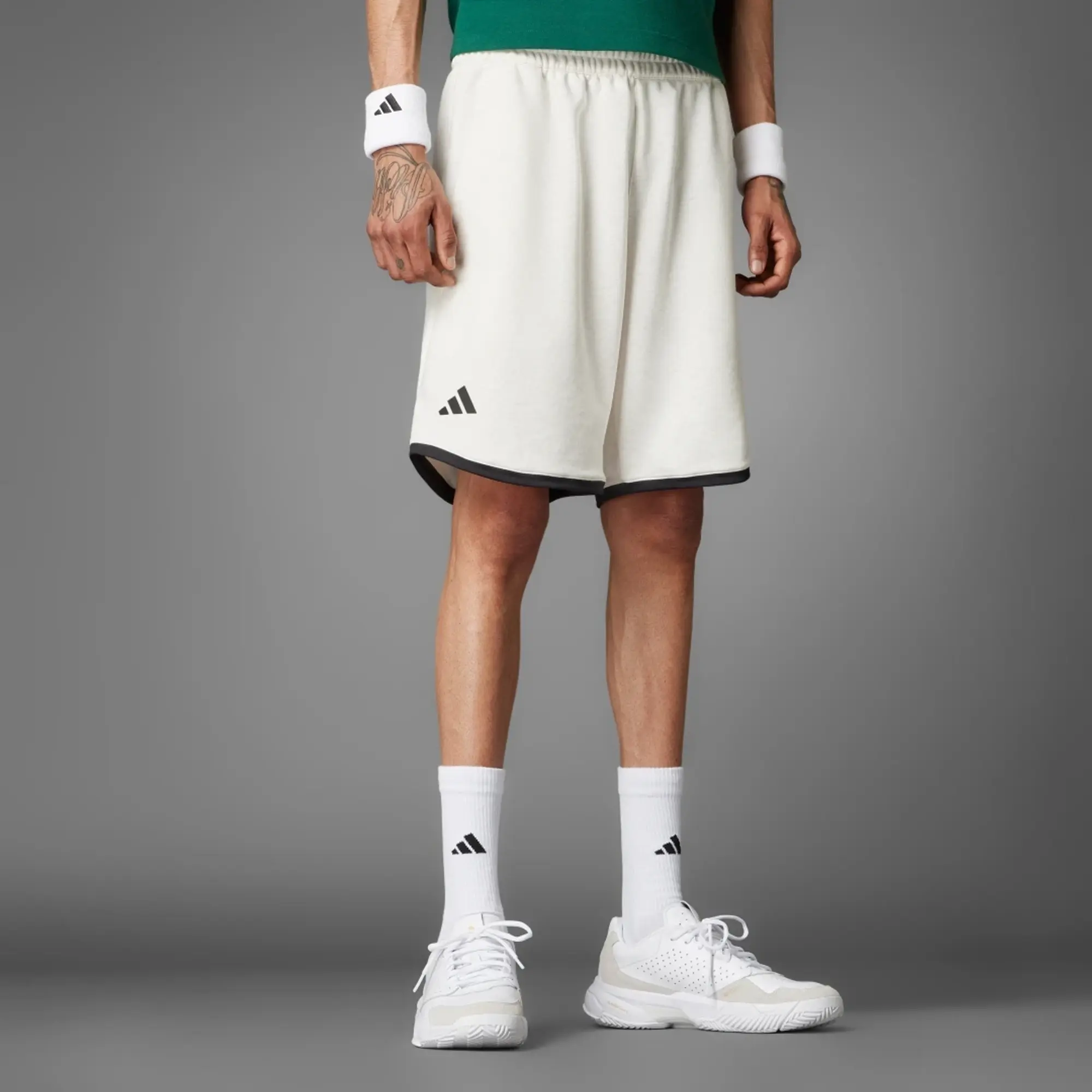 Adidas Performance Adidas Heritage Tennis Shorts In Chalk White