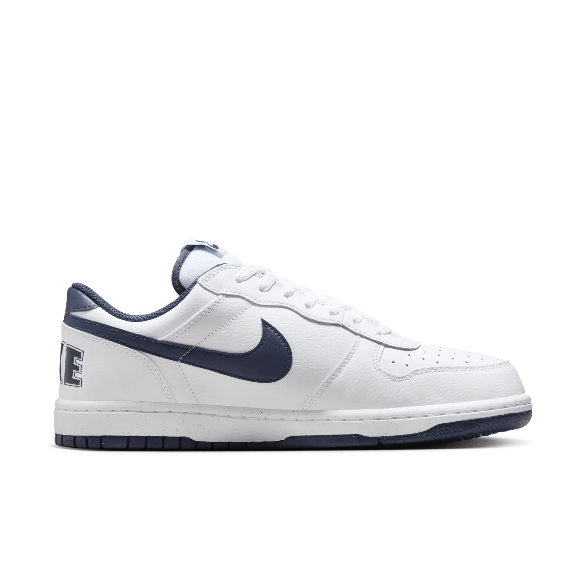 Nike big low trainers in white & navy