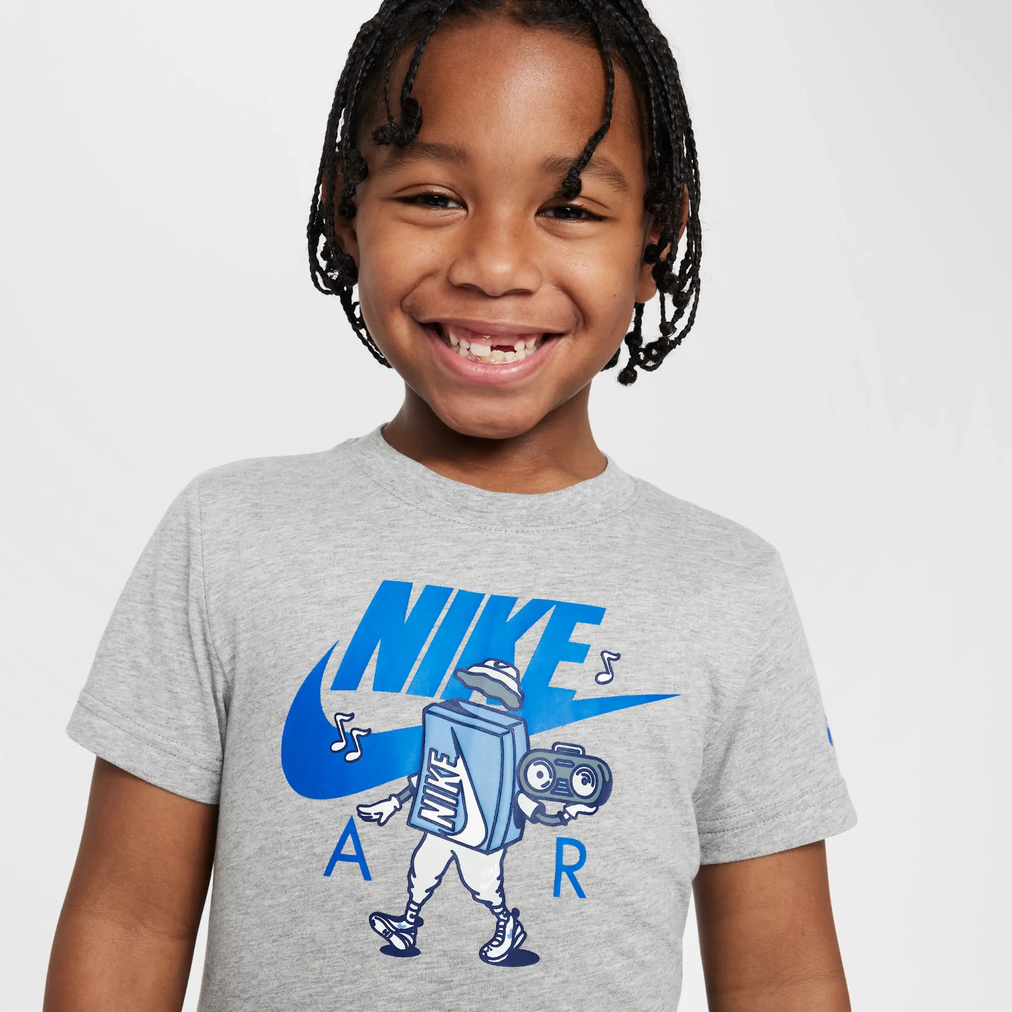 Nike Younger Kids' Air Boxy T-Shirt - Grey - Cotton