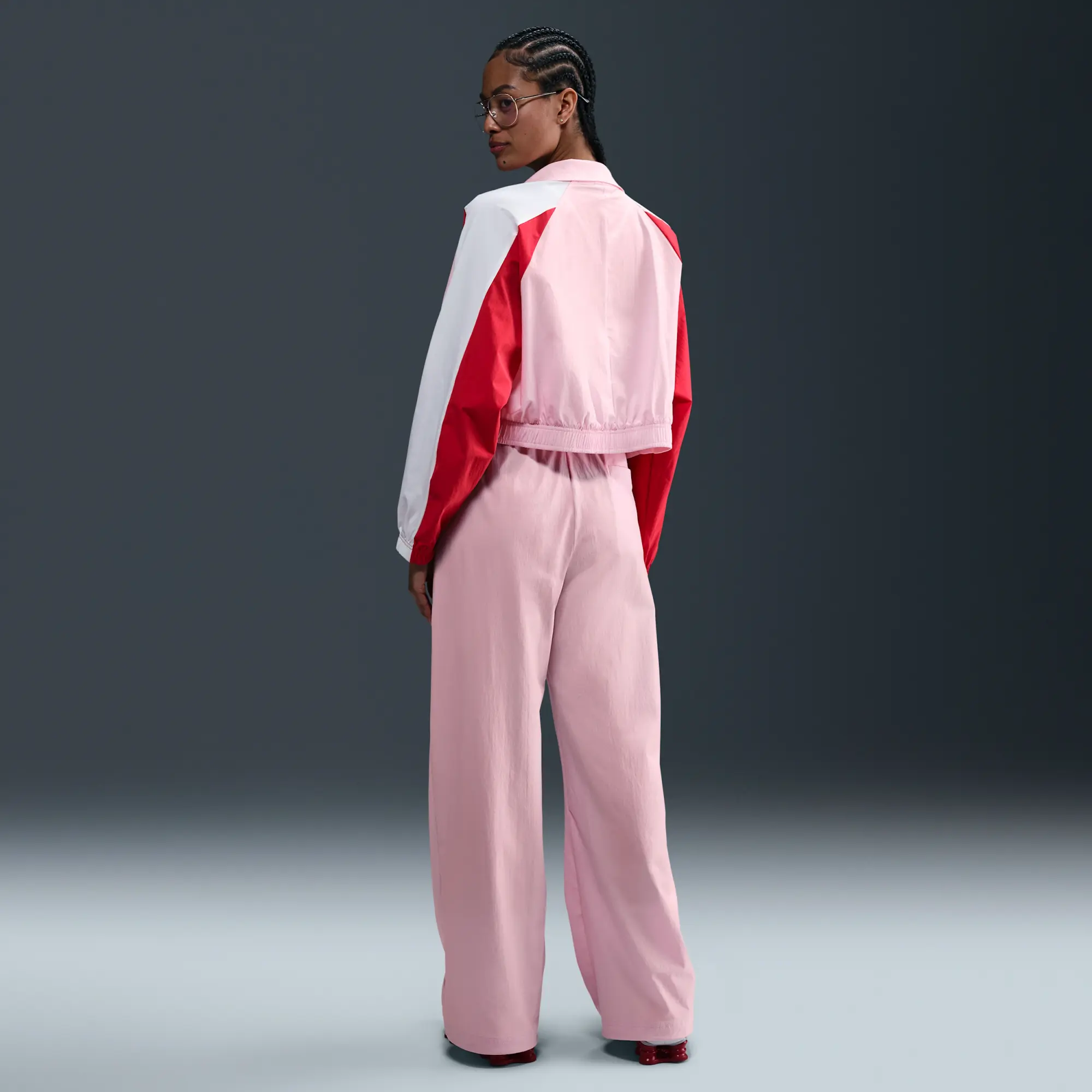 Nike Sportswear Women's Woven Trousers - Pink - Nylon/Elastane