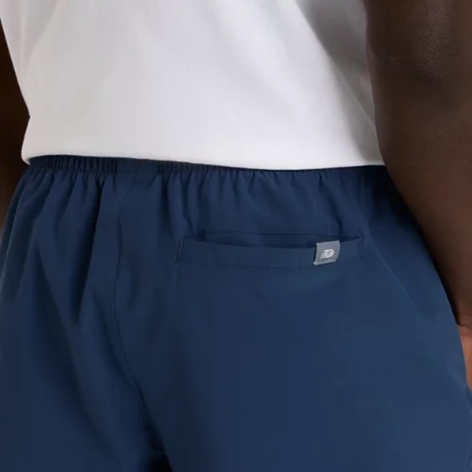 New Balance Men's In Game Woven Track Pant in Blue Polywoven