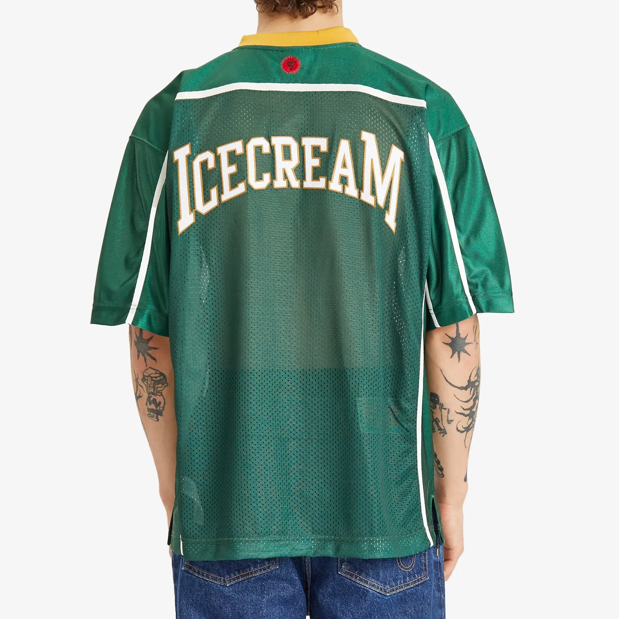 ICECREAM Men's Cherry Applique Football Top Green
