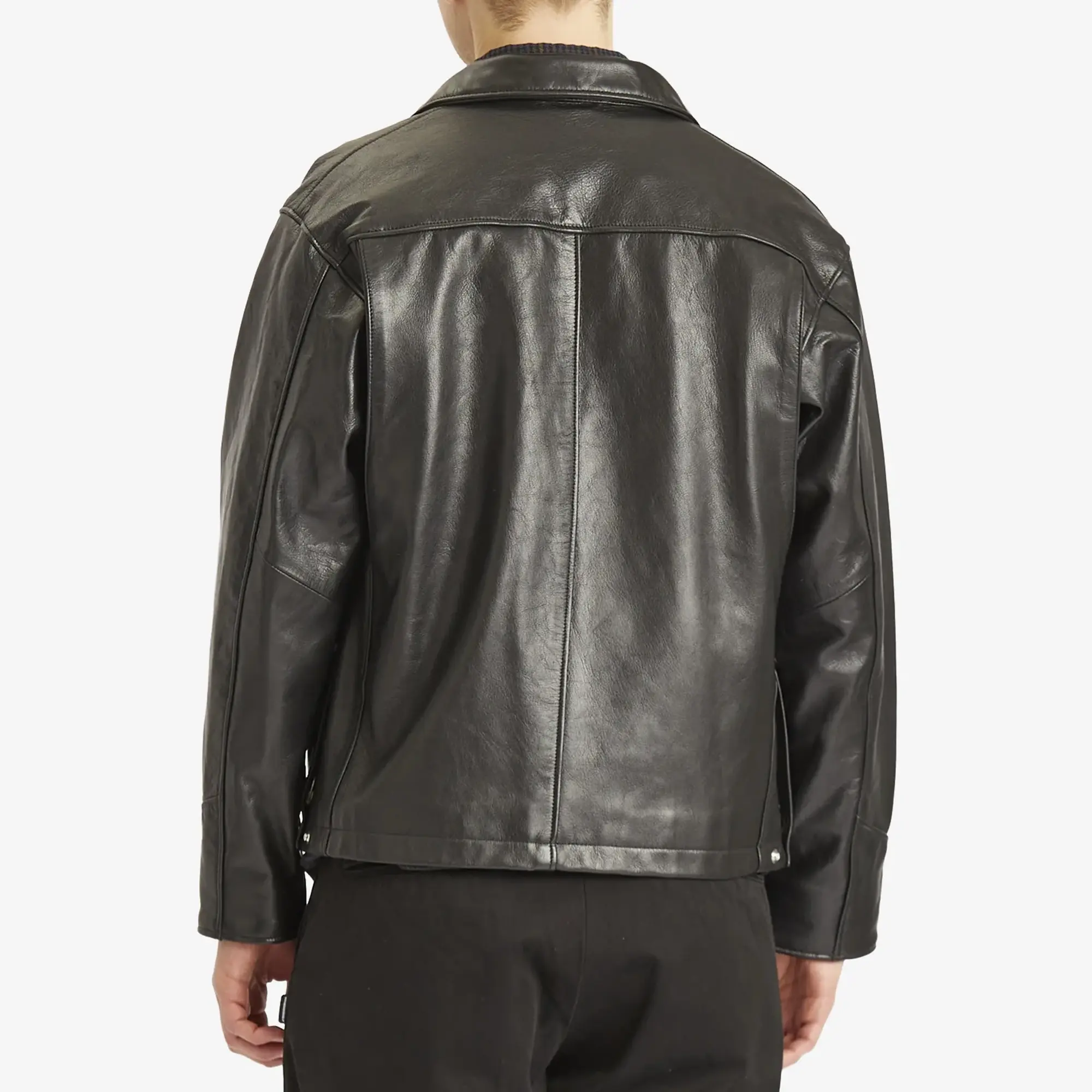 Neighborhood Men's Leather PM Jacket Black