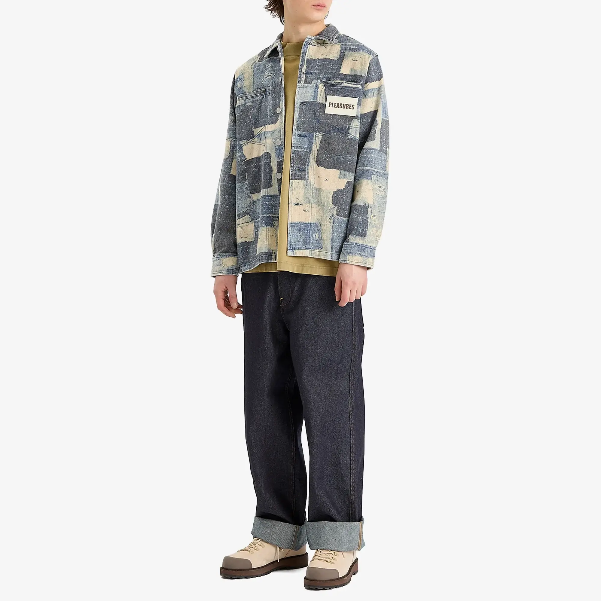 Pleasures Men's Boro Work Jacket Indigo