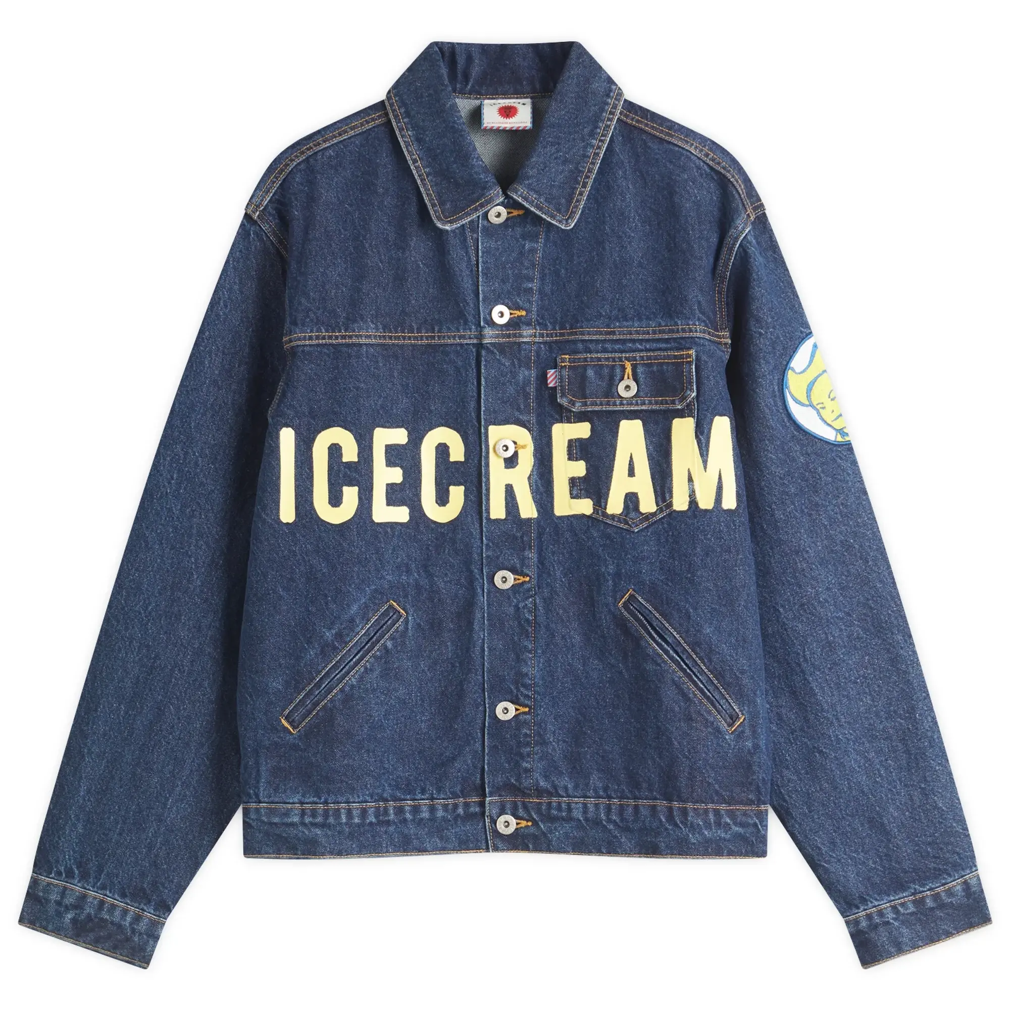 ICECREAM Men's ICECREAM Men's Cowboy Denim Trucker Jacket Indigo