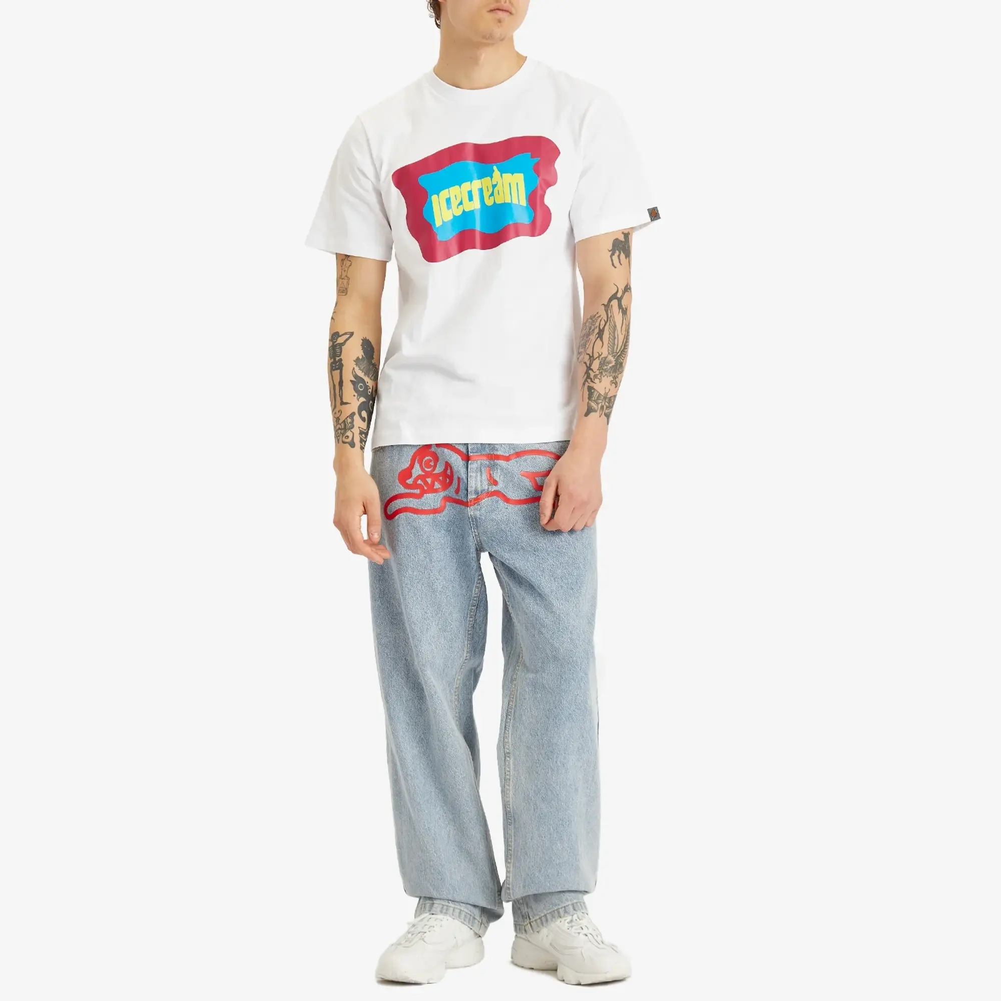 ICECREAM Block Logo T-Shirt, White